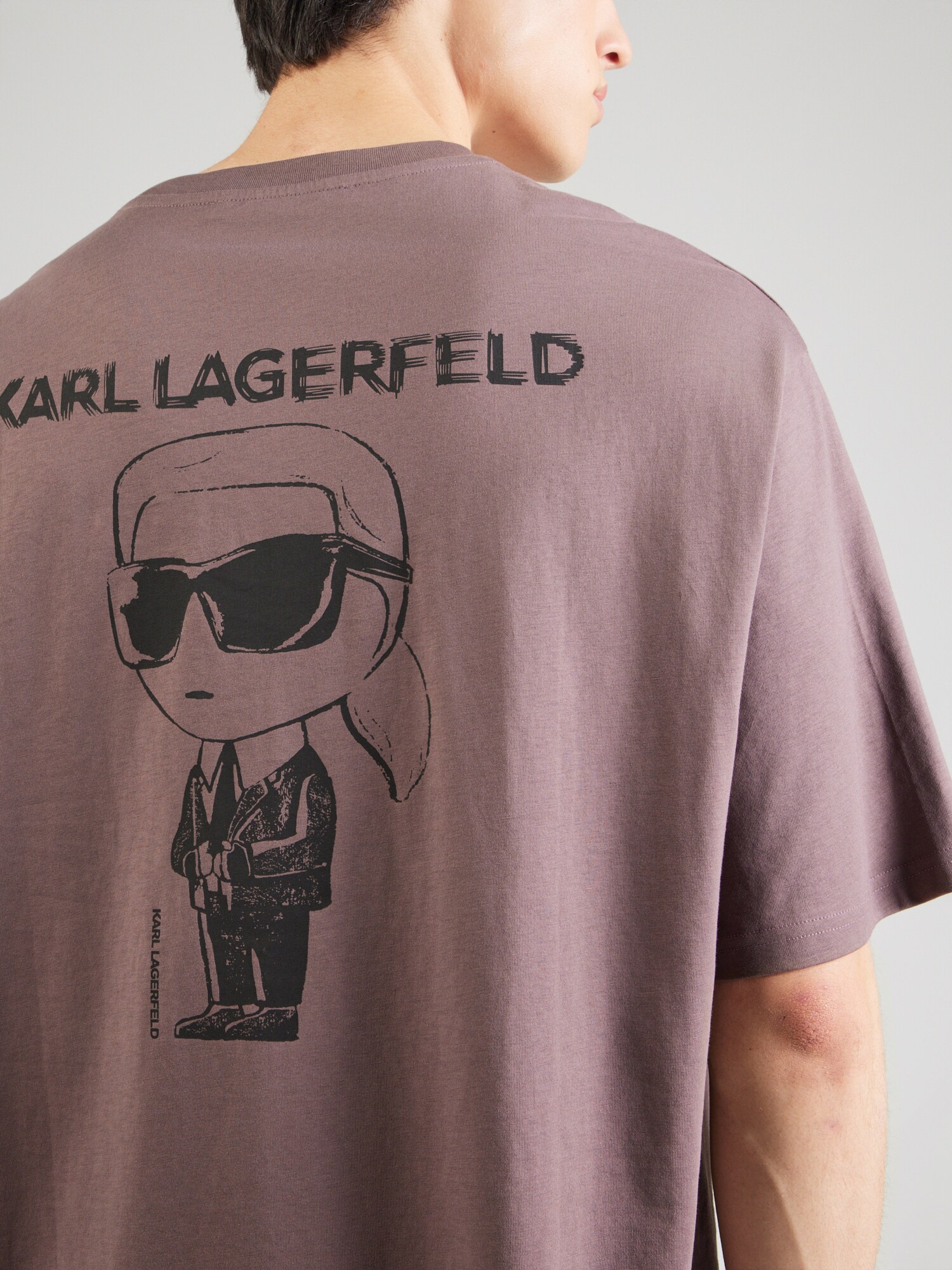 Karl Lagerfeld Tričko 'Ikon' svetlofialová / čierna (obrázok 5)