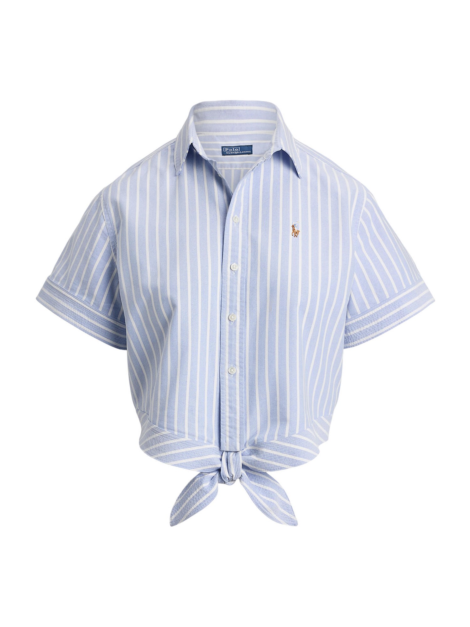 Polo Ralph Lauren Bluză  albastru deschis / maro caramel / alb