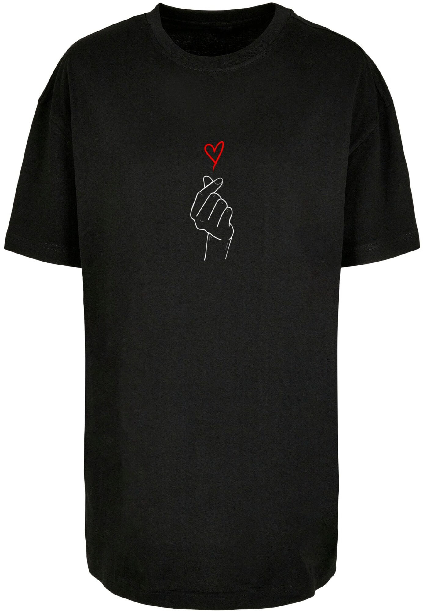 Merchcode Tricou supradimensional Heart  roșu intens / negru / alb