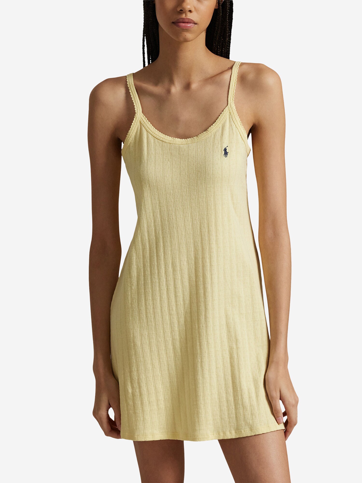 Thumbnail - Polo Ralph Lauren Nachthemd Slip Dress - Polo Pointelle