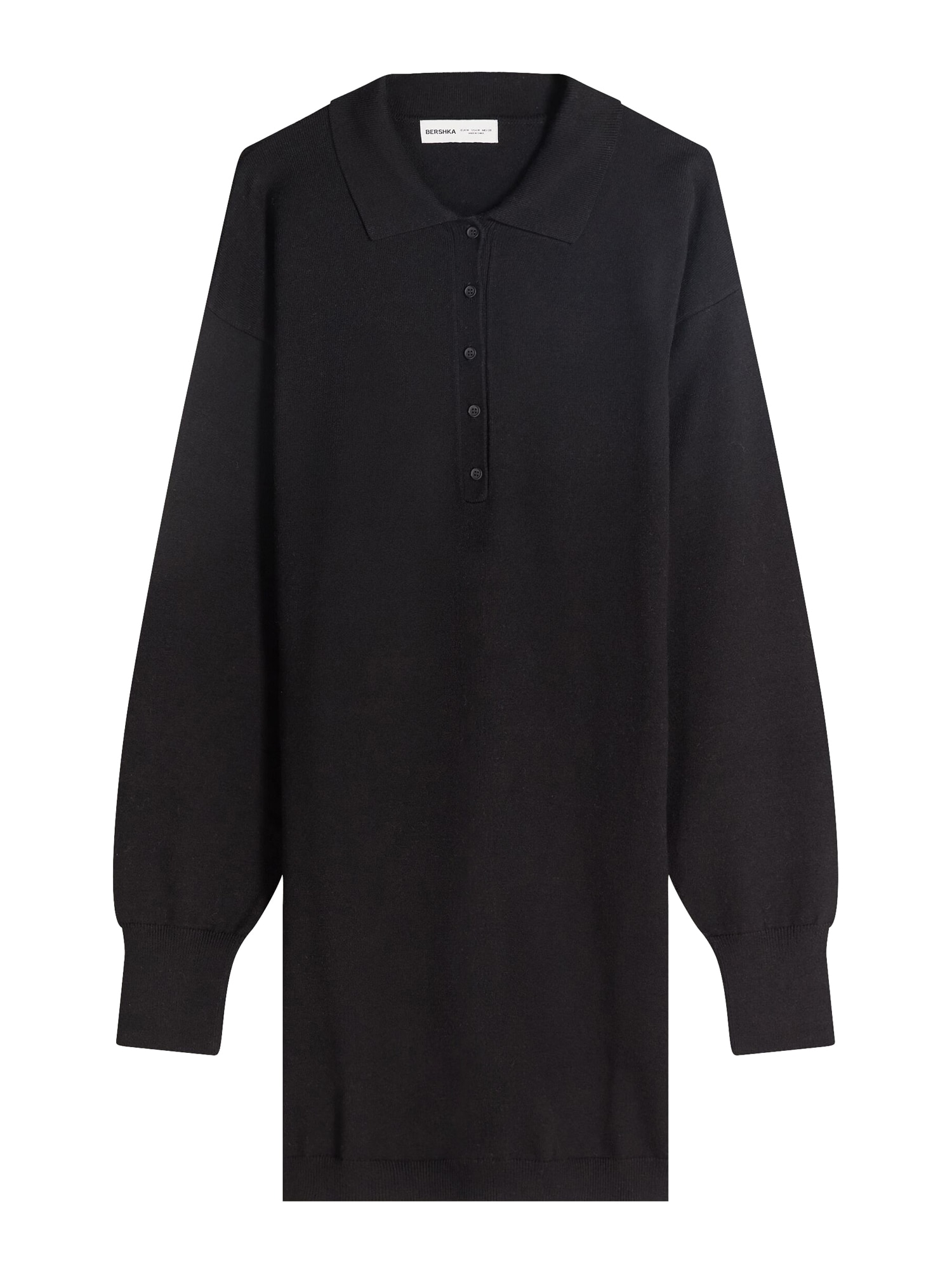 Bershka Rochie tricotat  negru