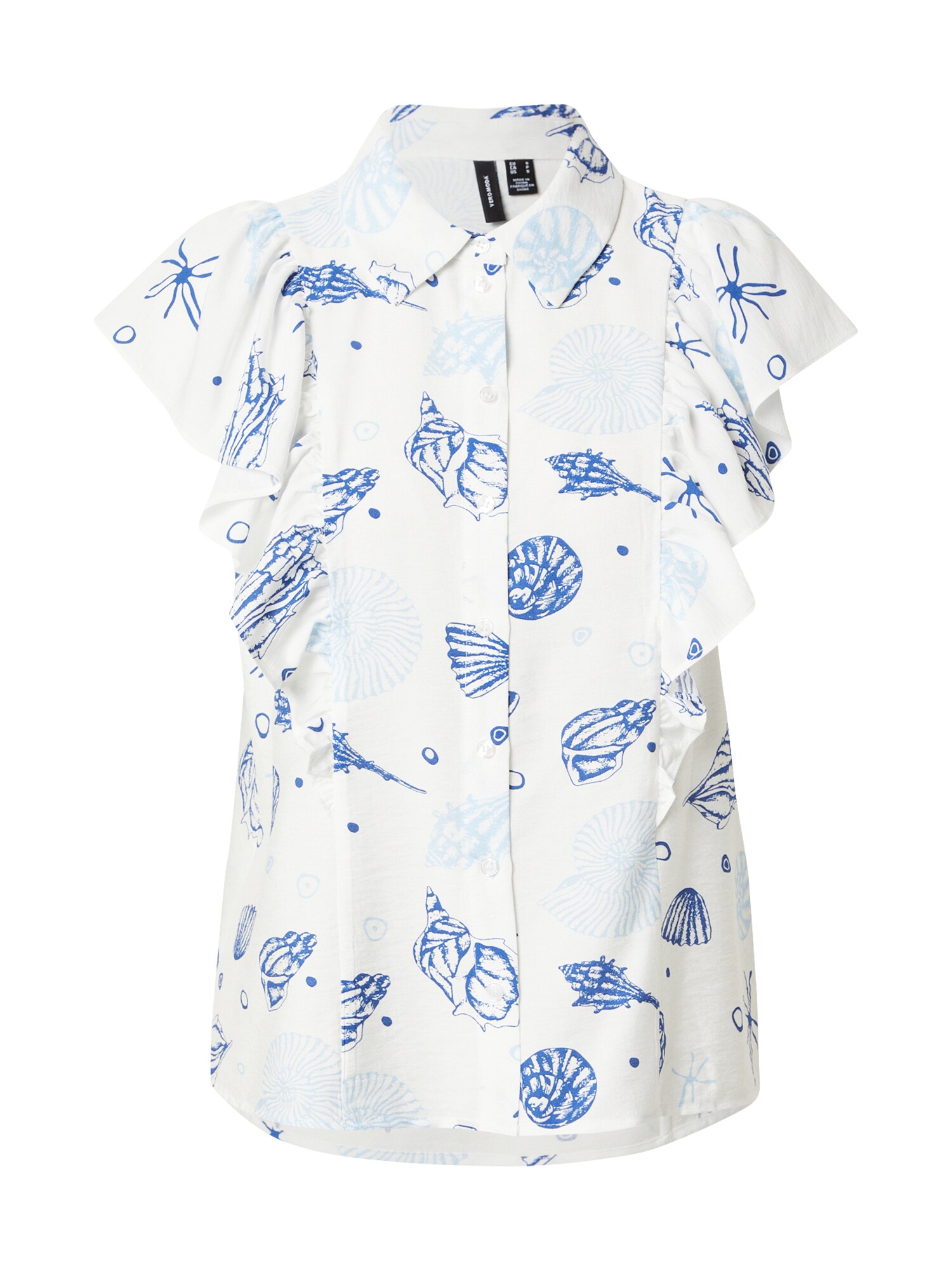 VERO MODA Blúz 'VMSEASHELL'  kék / világoskék / fehér akciós termékkép 1