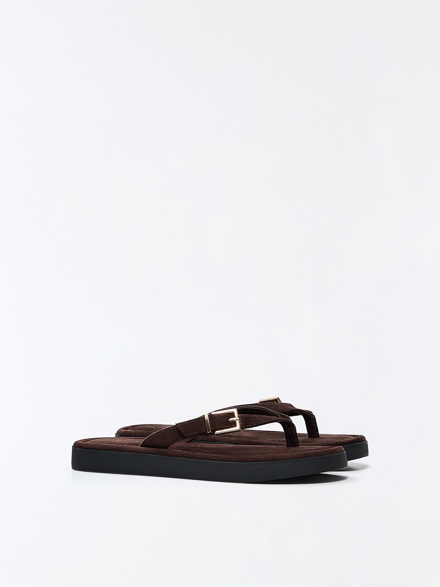 Bershka Žabky  čokoládová (obrázok 4)