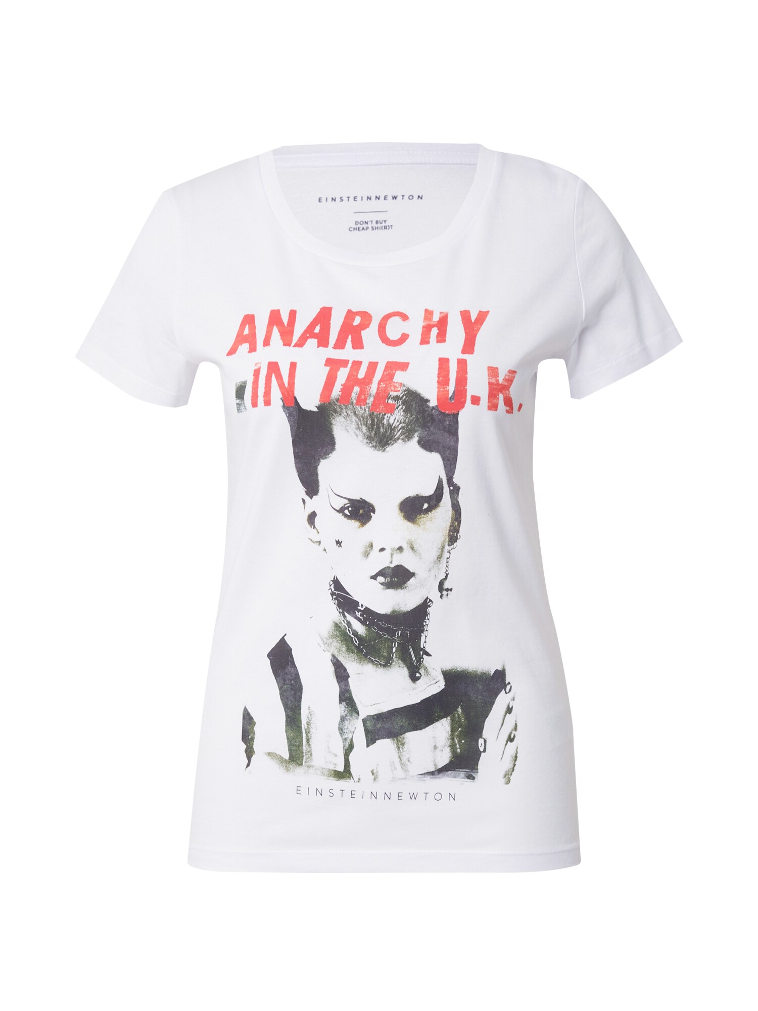 EINSTEIN & NEWTON Marškinėliai 'Anarchy' raudona / juoda / balta