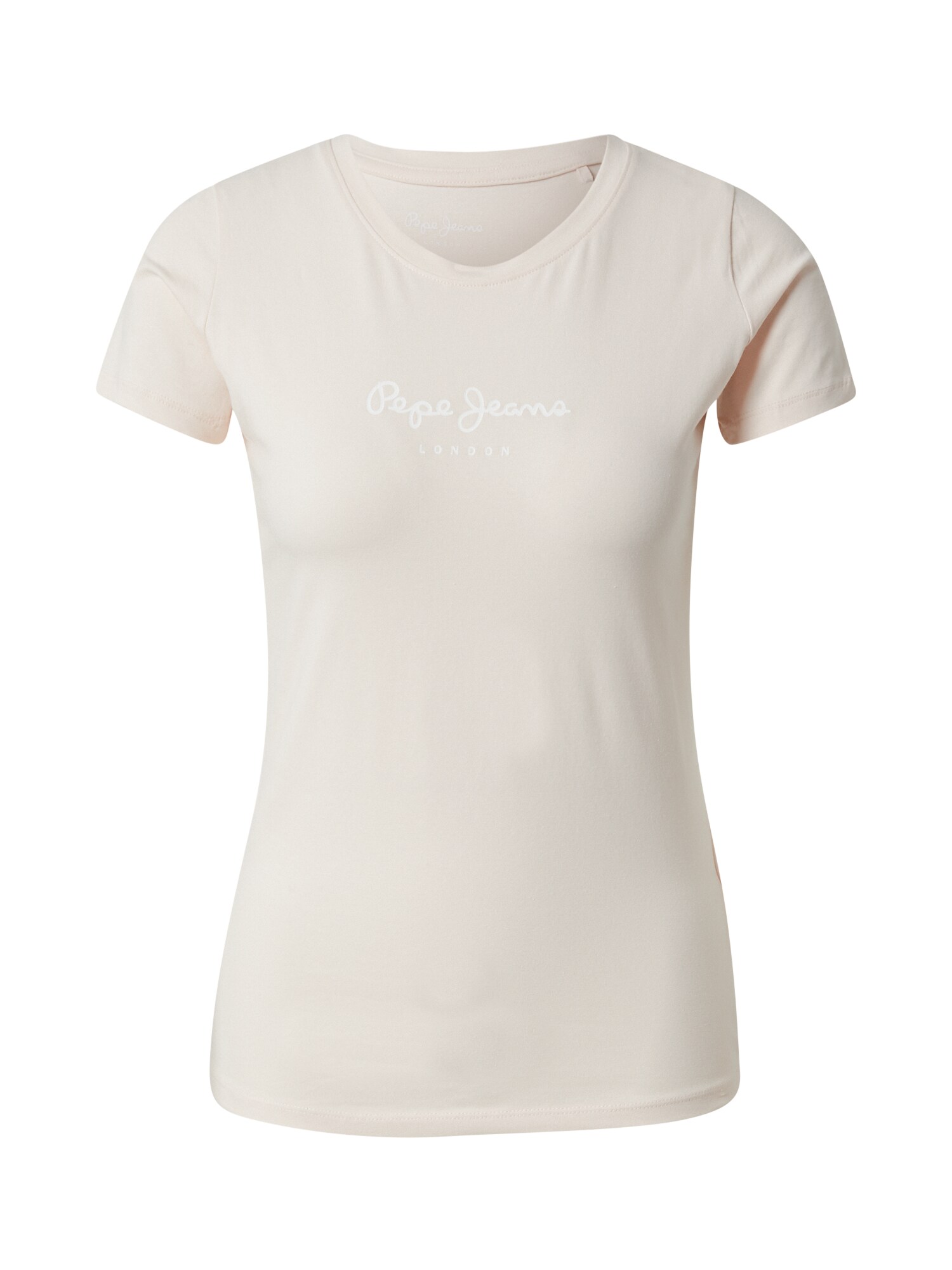 Pepe Jeans Tričko 'New Virginia'  púdrová / biela