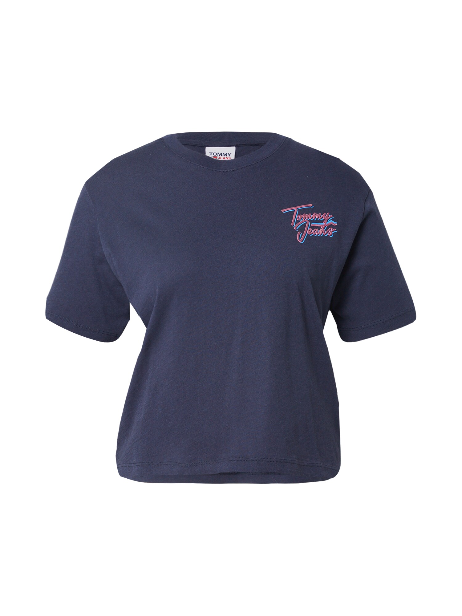 Tommy Jeans Marškinėliai  tamsiai mėlyna / turkio spalva / rožinė