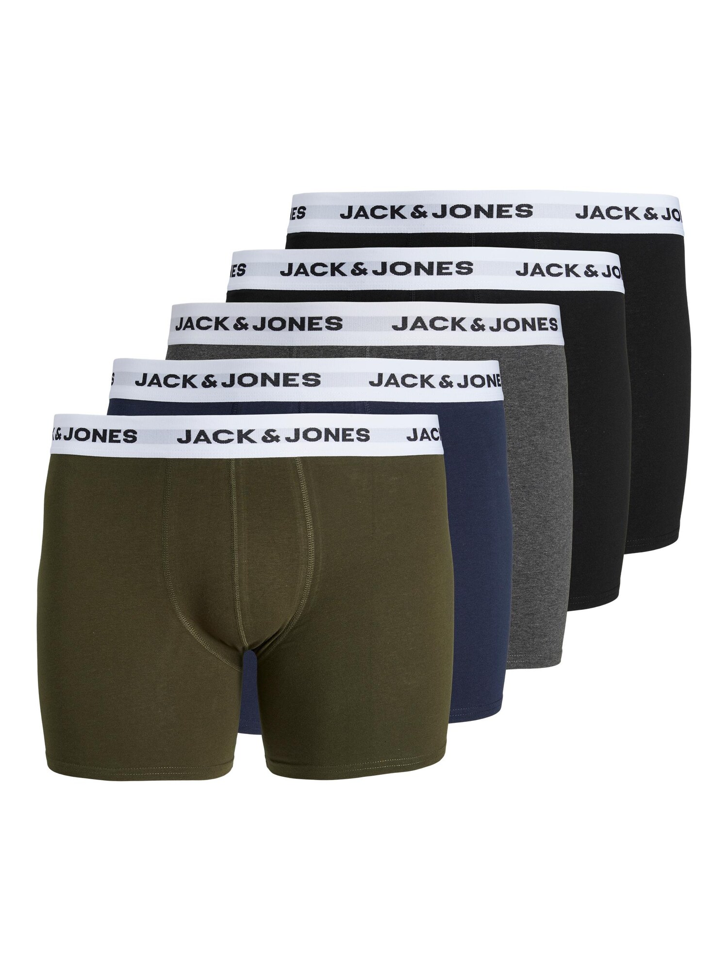 Jack & Jones Plus Boxeri  bleumarin / gri amestecat / kaki / negru
