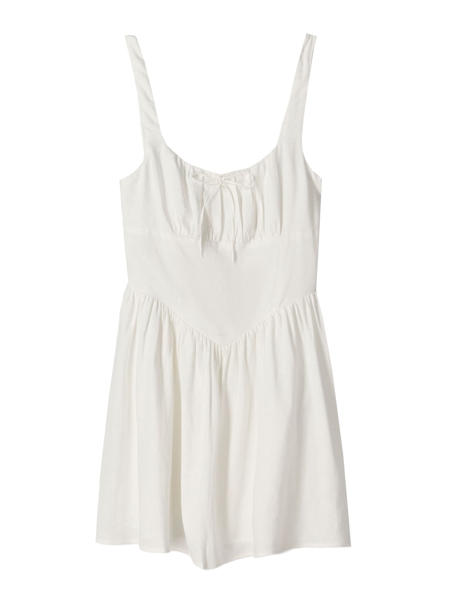 Bershka Rochie de vară VESTIDO  alb
