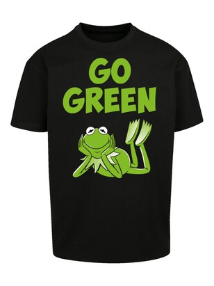 F4NT4STIC Shirt ‘Disney Muppets’ Grasgroen / Zwart