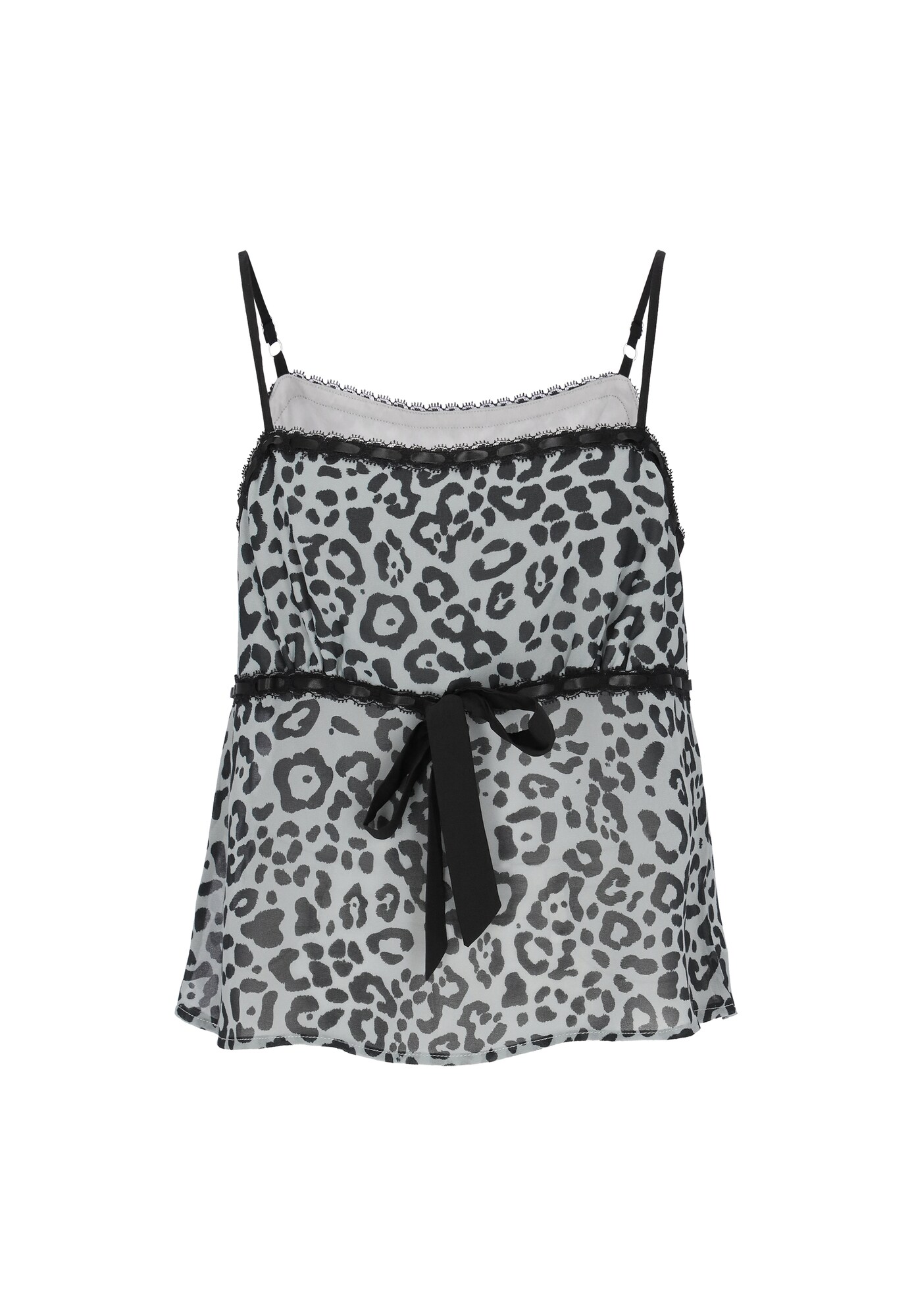 faina Top 'Festive'  negro / blanco