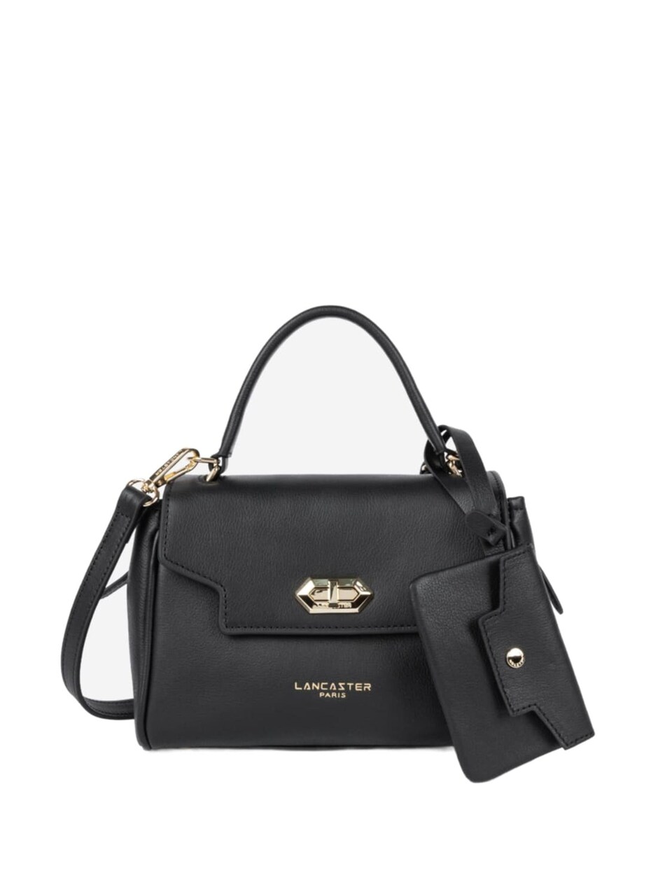Handväska 'Lancaster Sac à main A rabat avec fermoir S Mademoiselle Grace Noir'