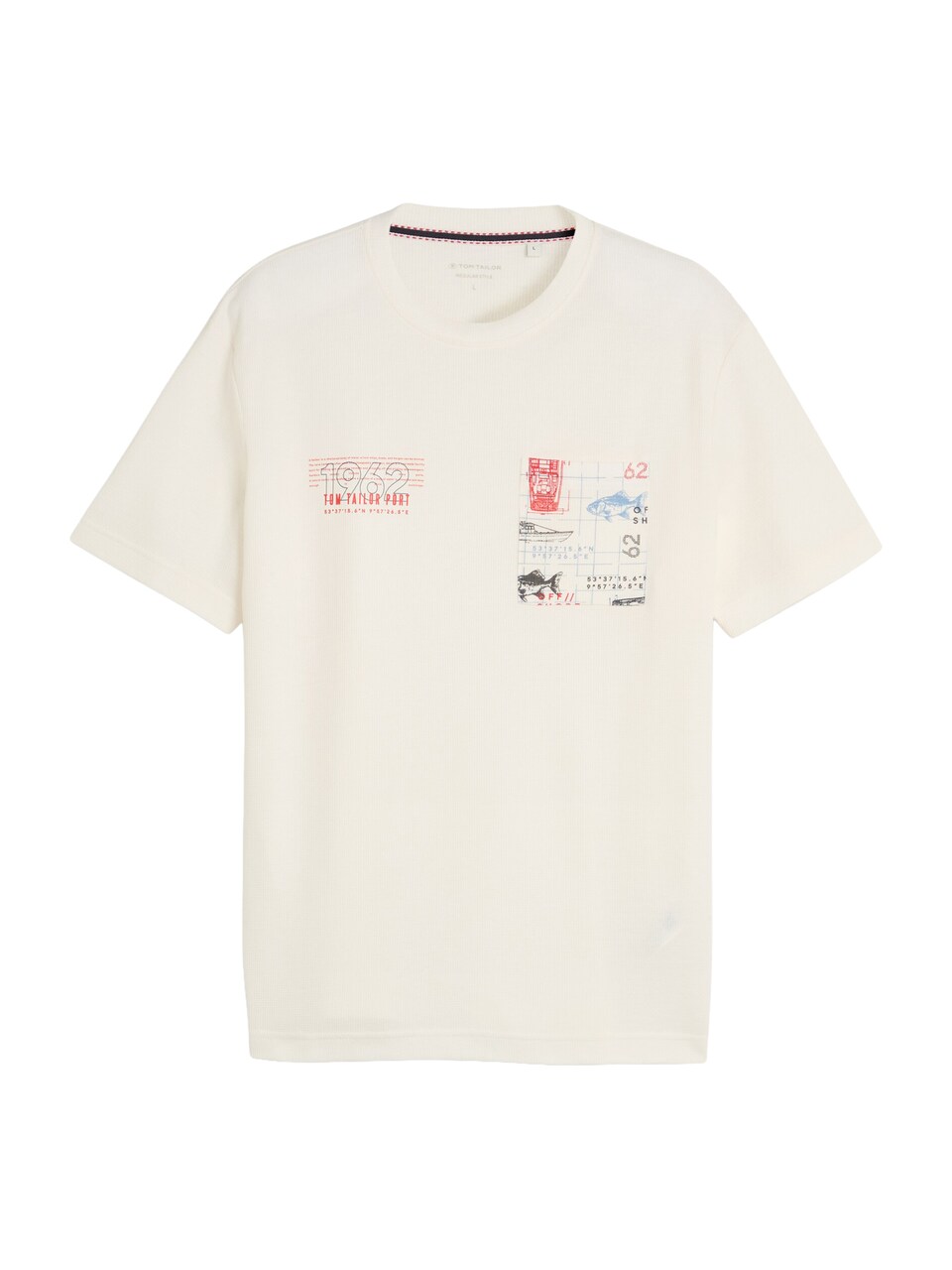 T-shirt ljusblå / röd / svart