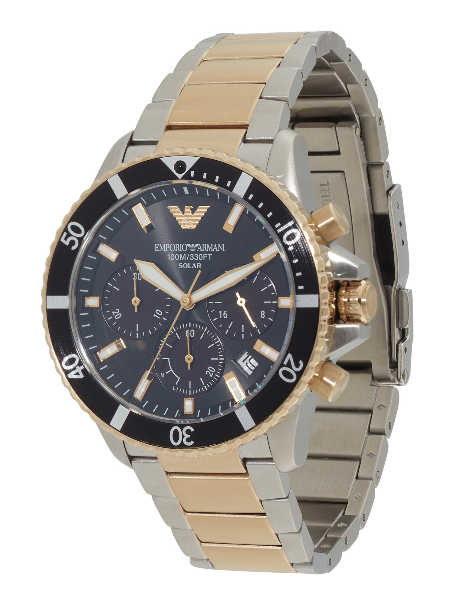 Emporio Armani Ceas analogic  auriu / negru / argintiu / alb