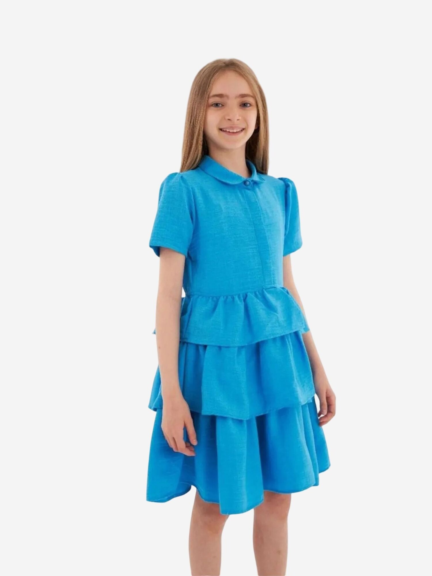Hilal Akinci Kids Haljina 'HİLAL AKINCI KİDS Kinder Kleid' cijan plava