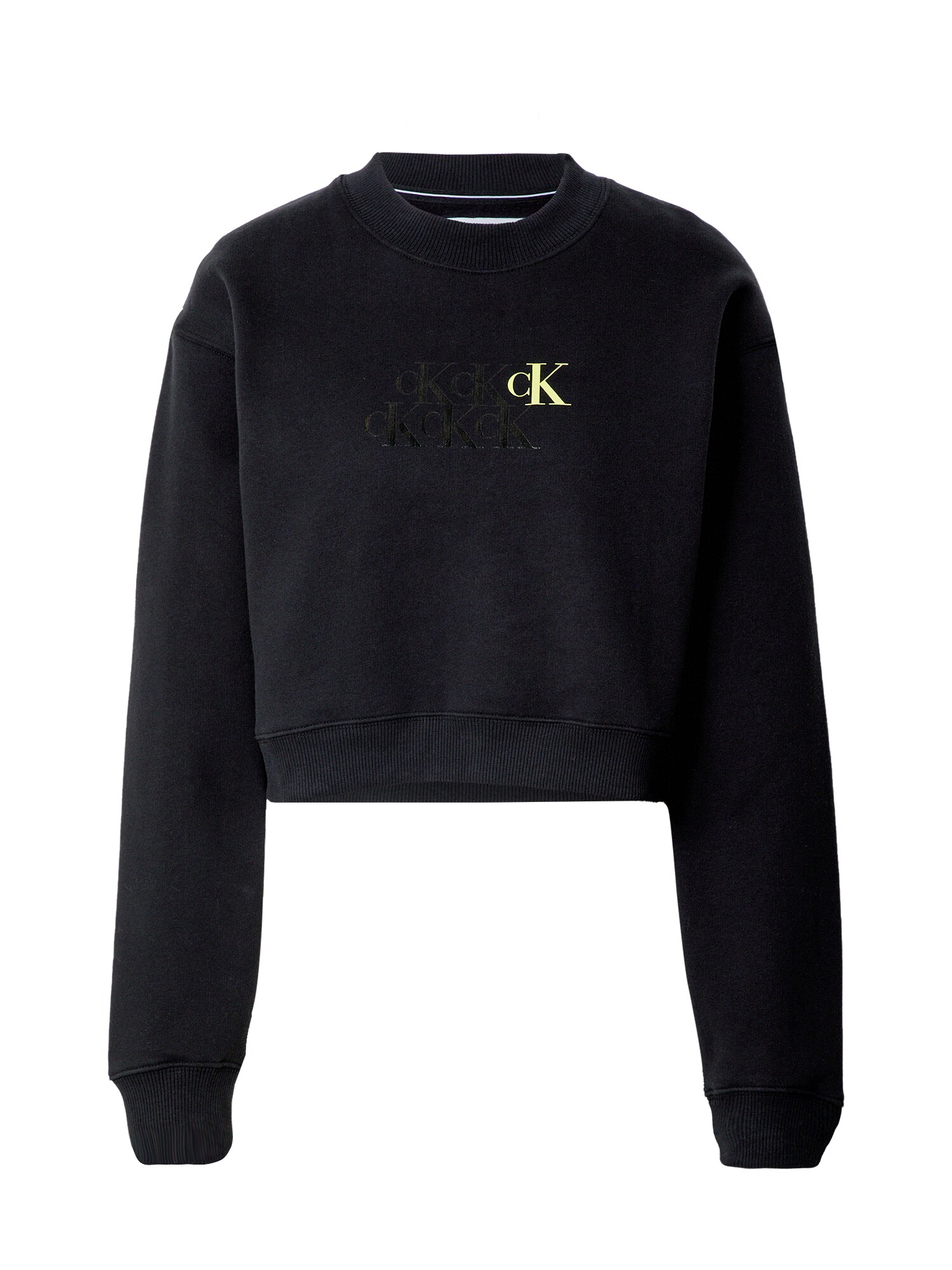 Calvin Klein Jeans Megztinis be užsegimo  juoda / garstyčių spalva