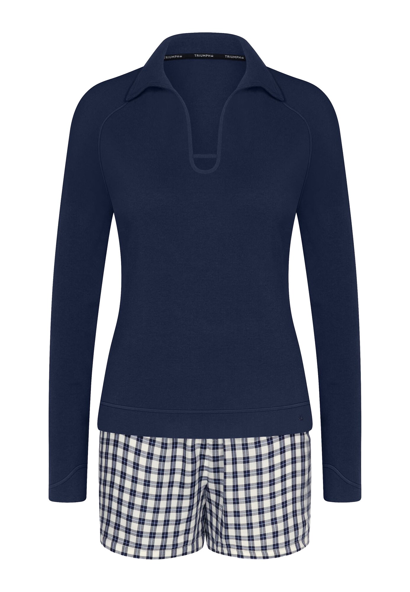 TRIUMPH Pantaloni scurți bleumarin / alb murdar