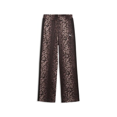 PUMA Pantalón deportivo  marrón / negro / blanco
