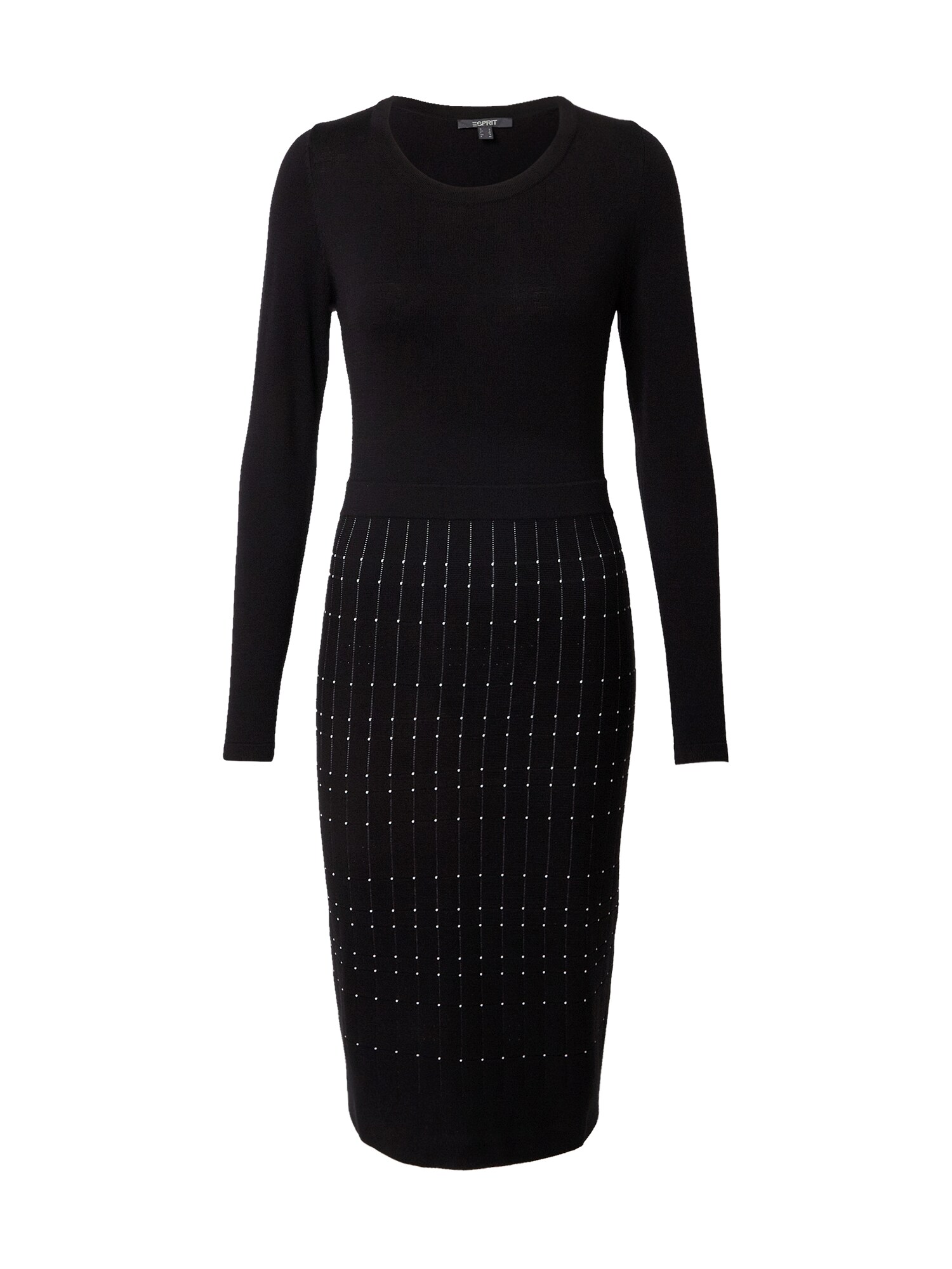 Esprit Collection Megzta suknelė  juoda / balta