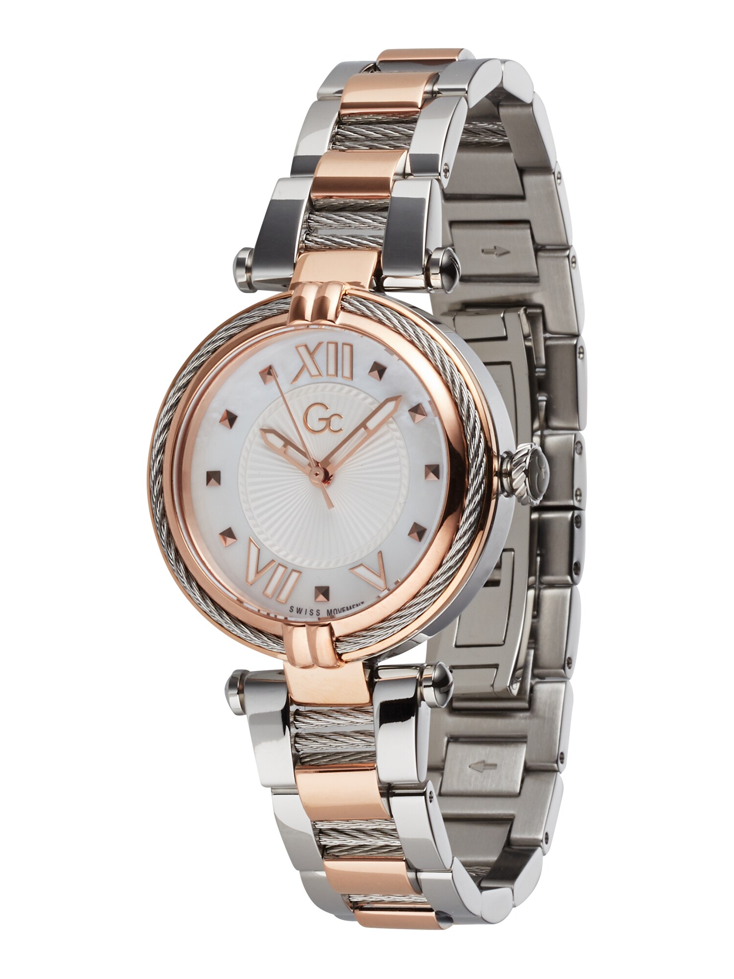 Gc Analoginis (įprastinio dizaino) laikrodis 'CableChic'  rožinio aukso spalva / sidabrinė