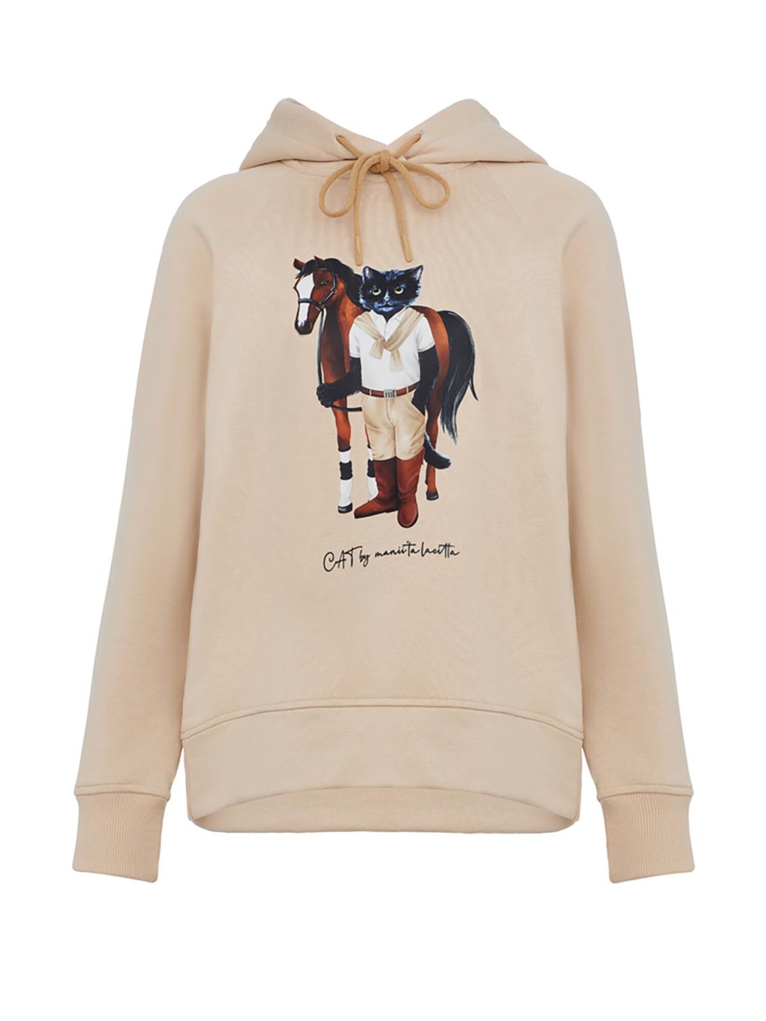 Cat e Lolette Felpa 'Rider Cat'  beige