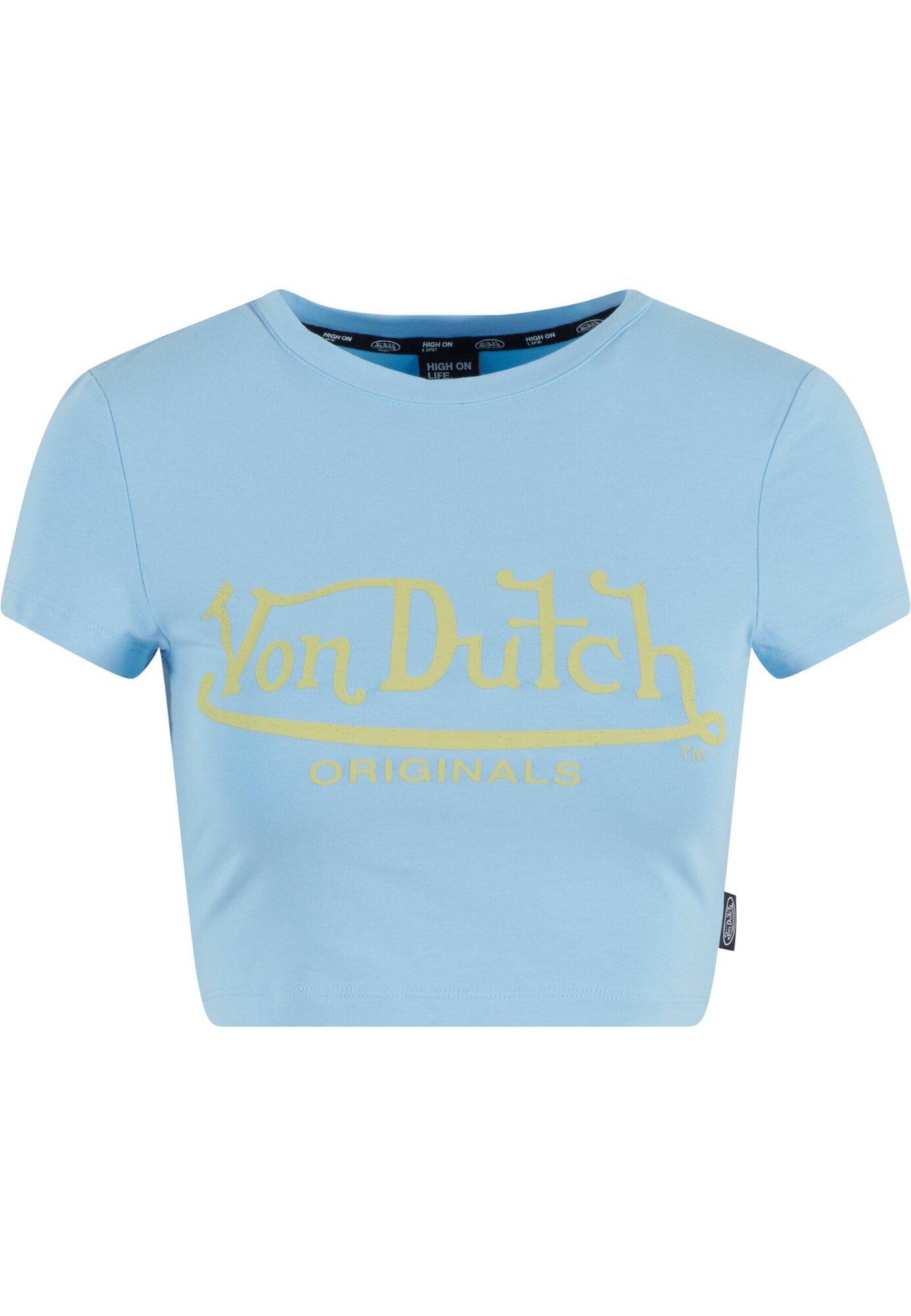 Von Dutch Originals Tričko 'Arta' svetlomodrá / citrónová žltá