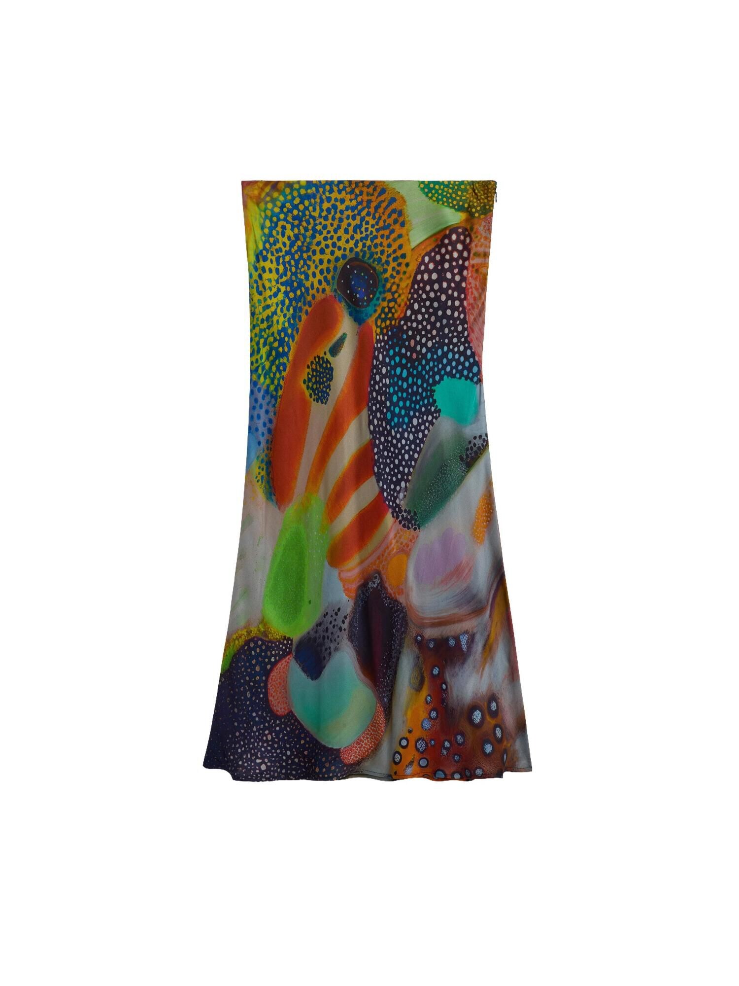 Desigual Sukňa  námornícka modrá / zelená / oranžová / čierna