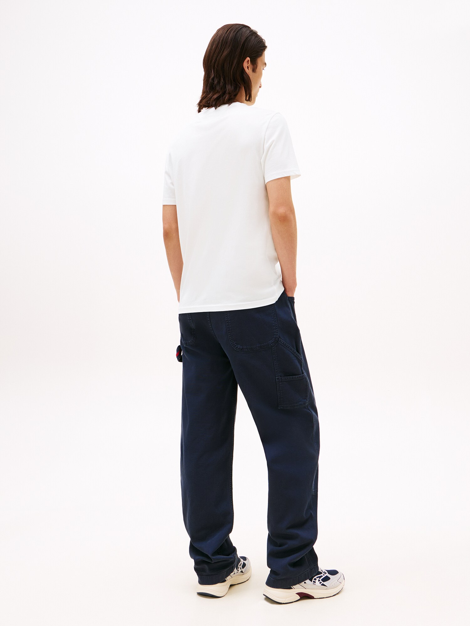 Tommy Jeans Tričko svetlosivá / čierna / biela (obrázok 3)