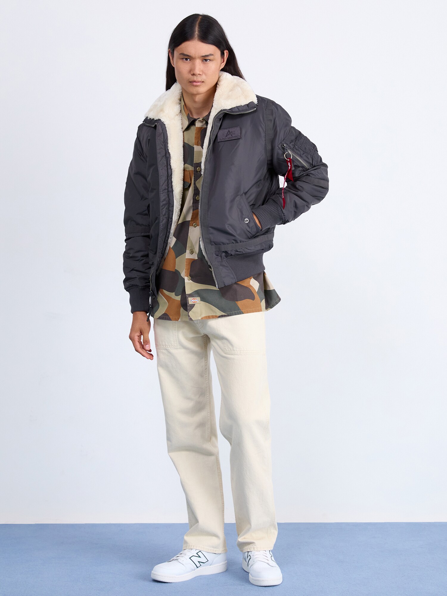 ALPHA INDUSTRIES Zimná bunda svetlobéžová / červená / čierna (obrázok 4)