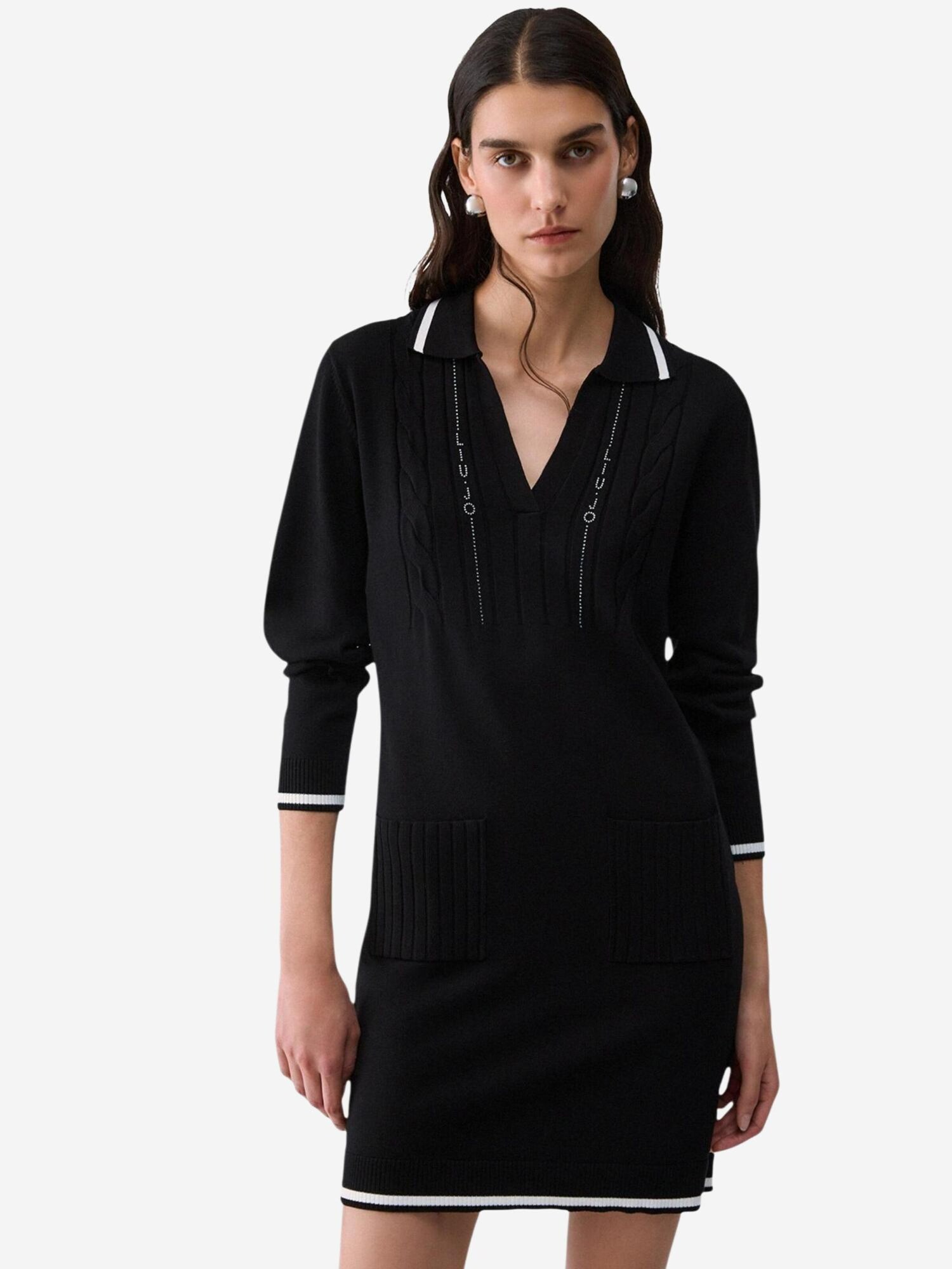 Liu Jo Vestido negro / blanco – imagen 1