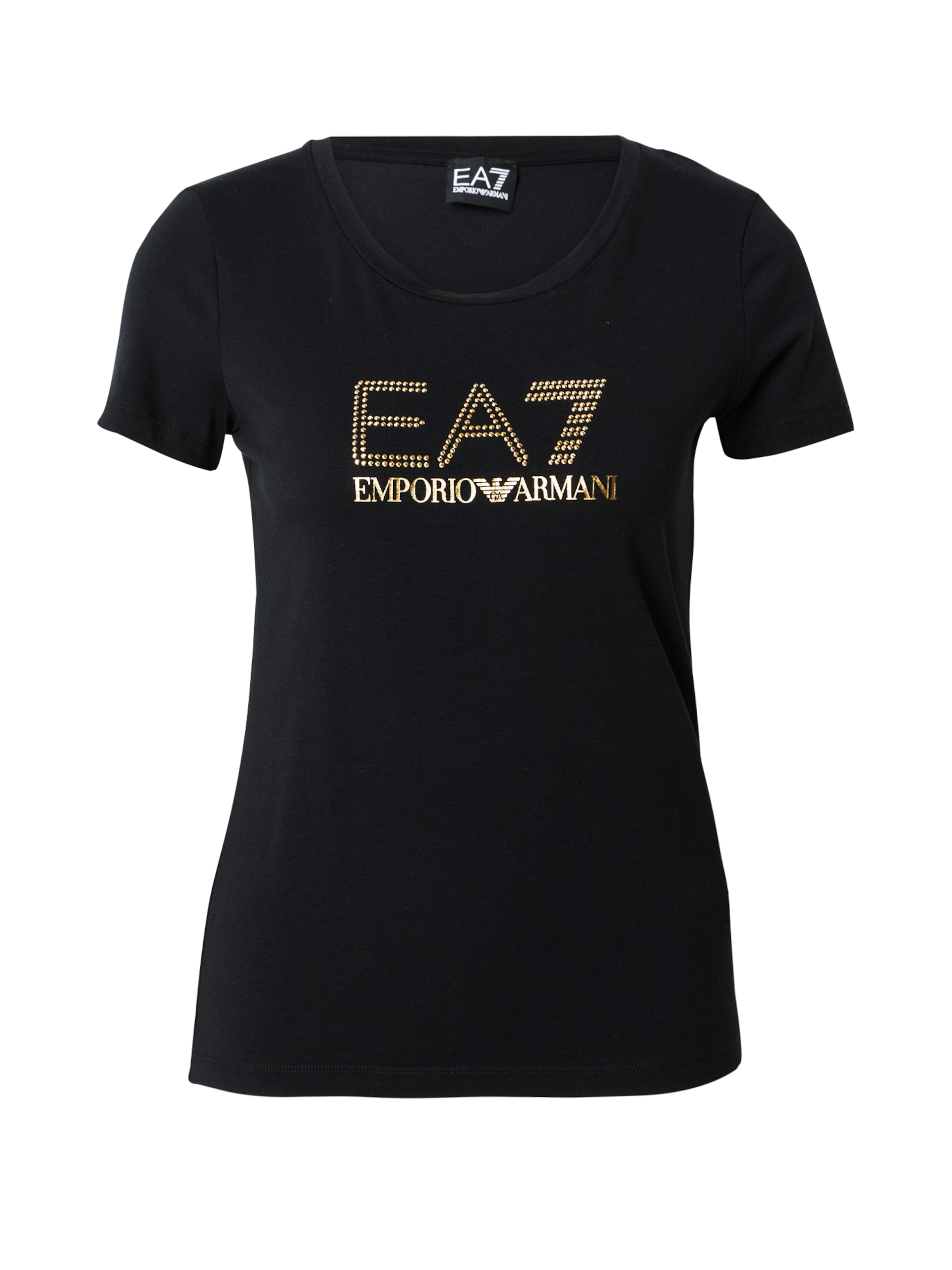 EA7 T-shirt med svart Evolution maxilogotype dam – bild 6