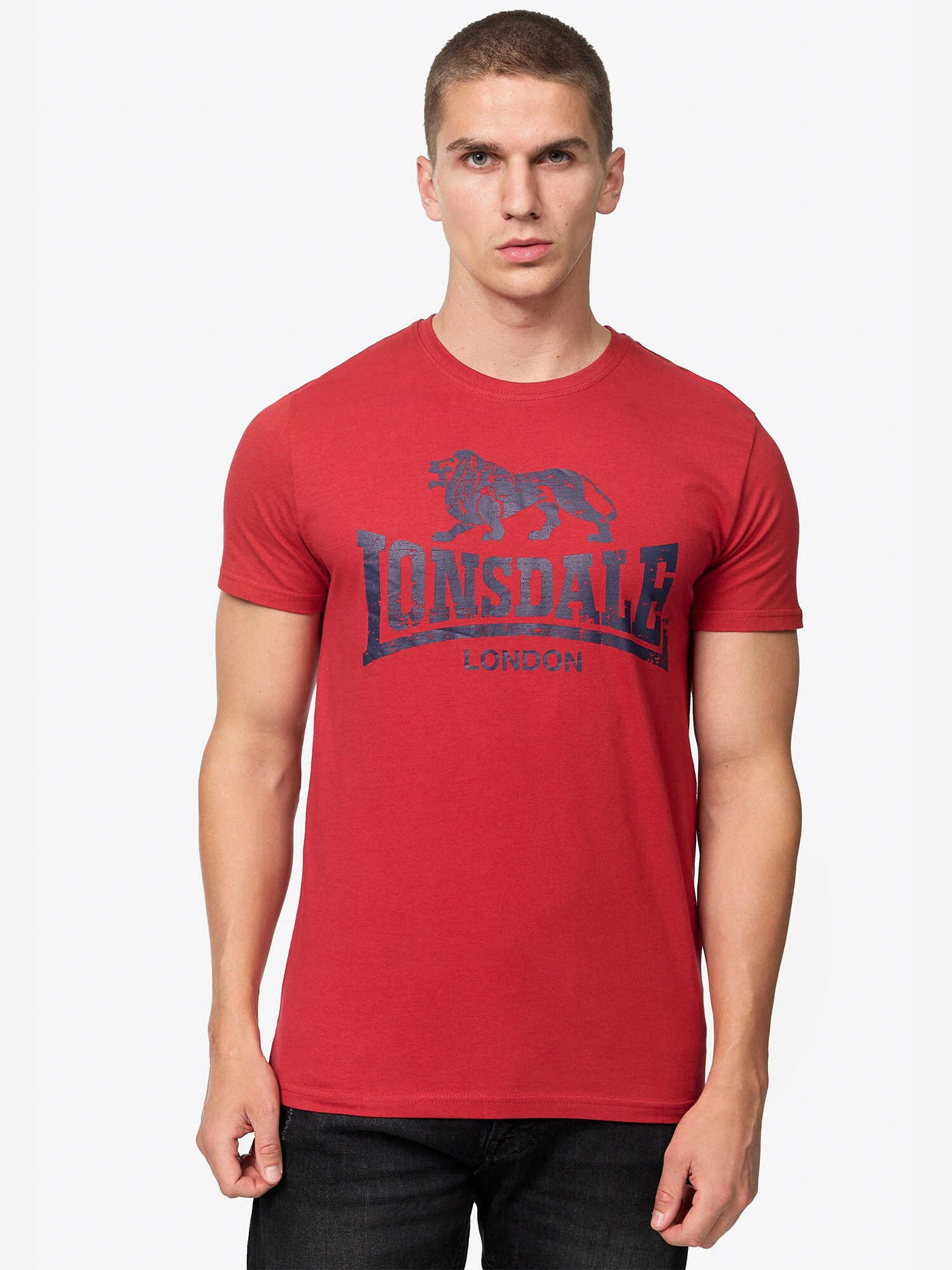 LONSDALE Póló  tengerészkék / piros termék 2. képe