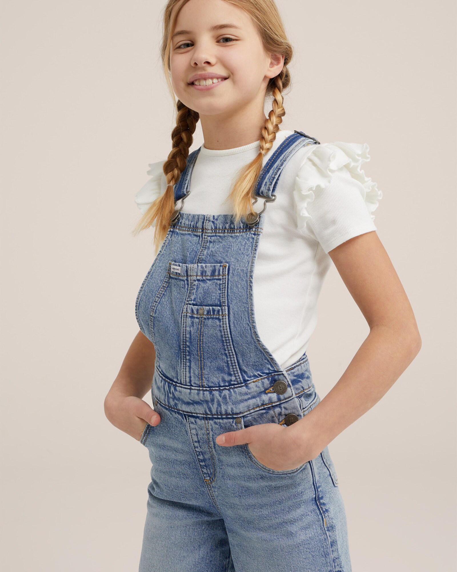 WE Fashion Kantáros nadrágok  kék farmer termék 2. képe