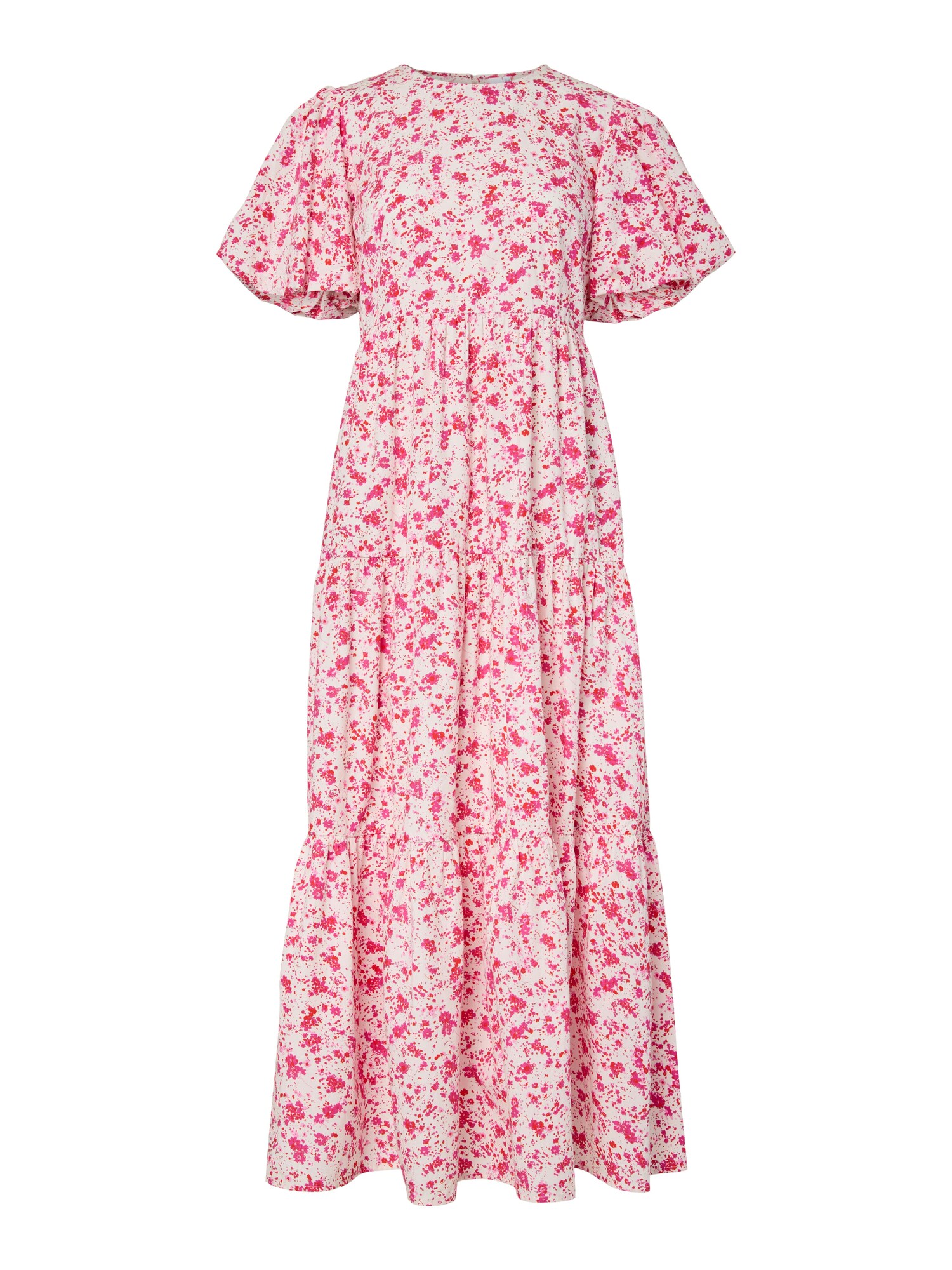 YAS Vestido 'YASColea'  rosa / rojo / blanco