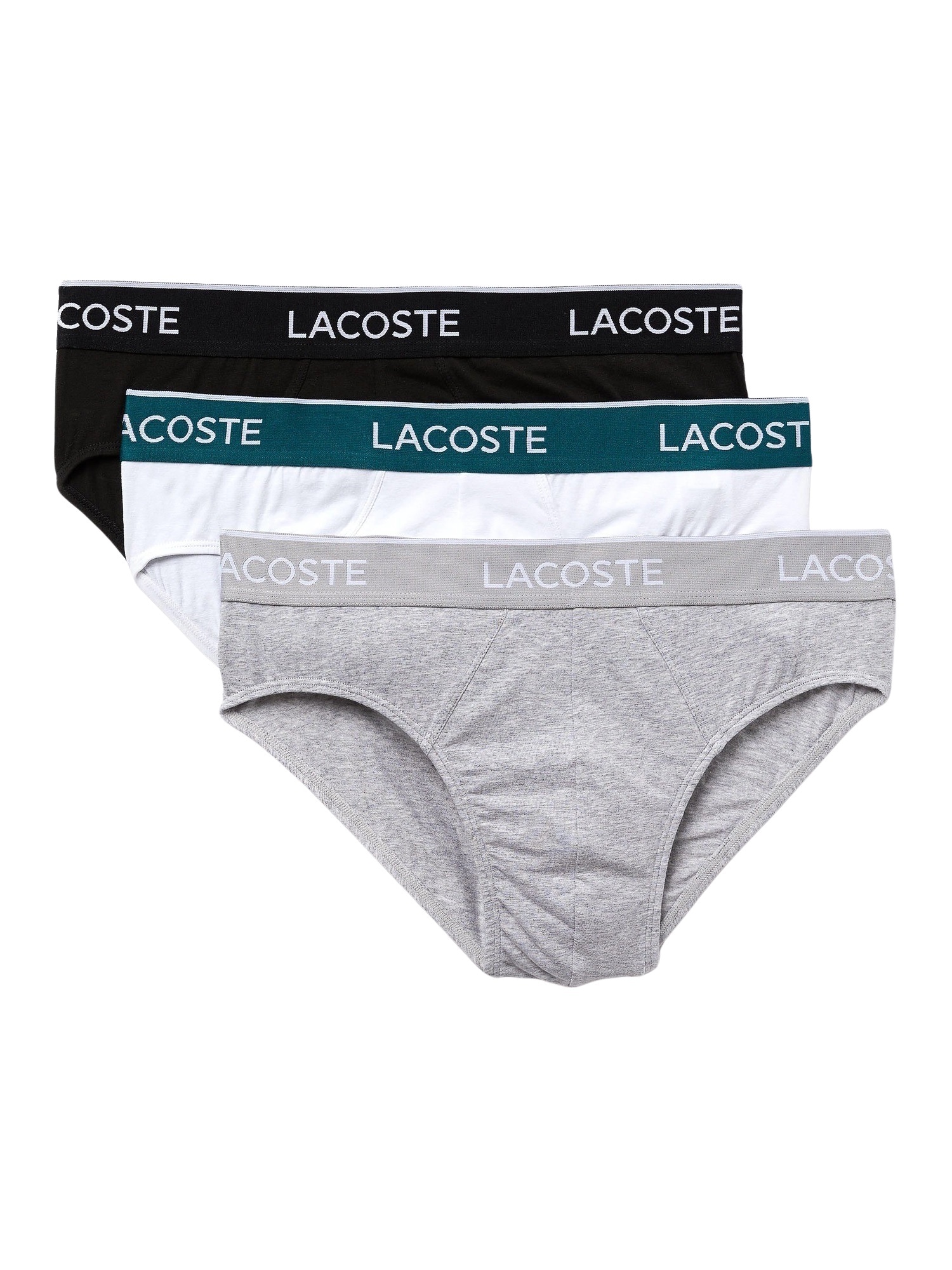 LACOSTE Nohavičky  sivá melírovaná / tmavozelená / čierna / biela