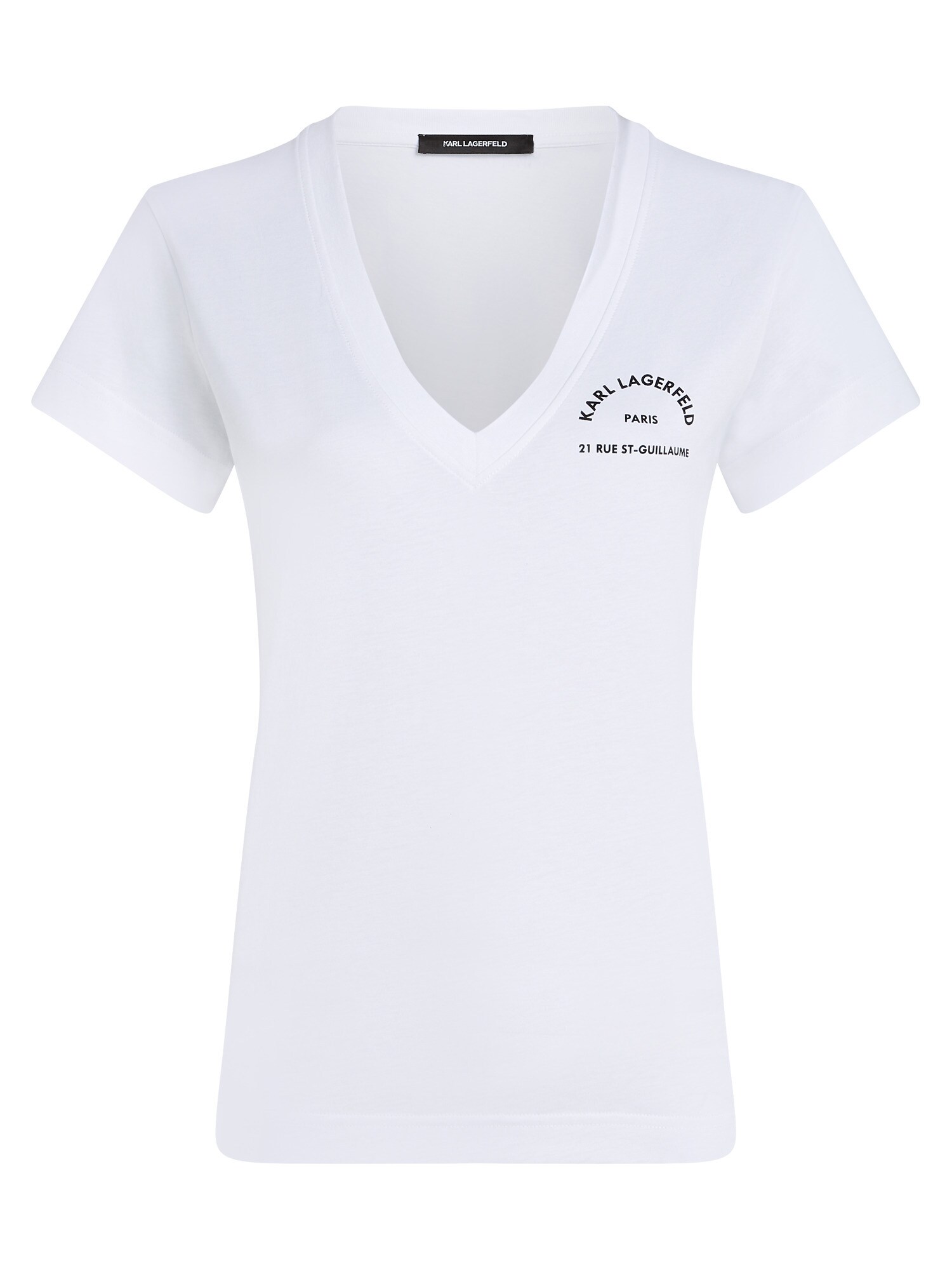 Karl Lagerfeld Tricou  negru / alb