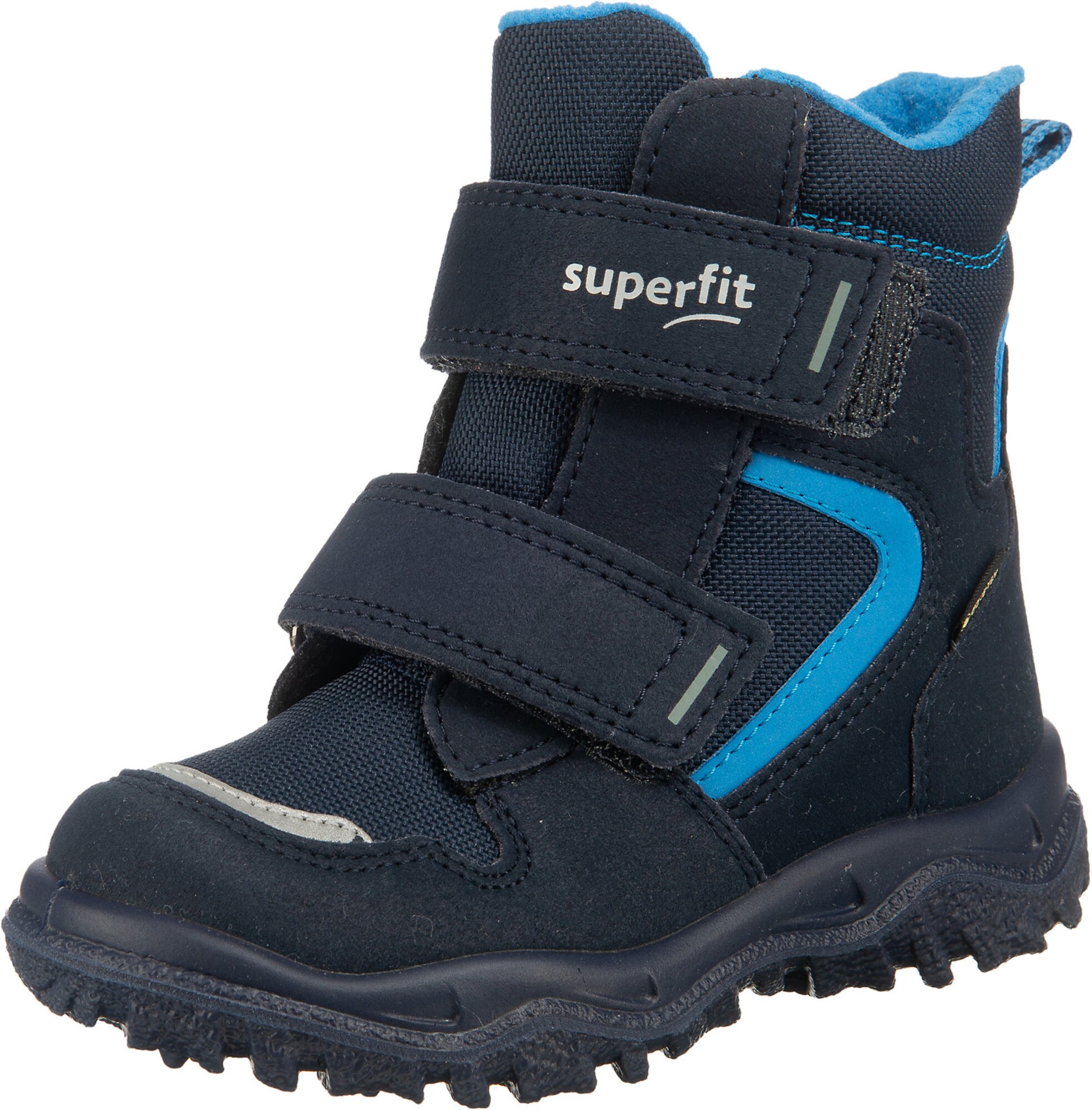 SUPERFIT Sniega apavi 'Husky' kobaltzils / debeszils / pelēks