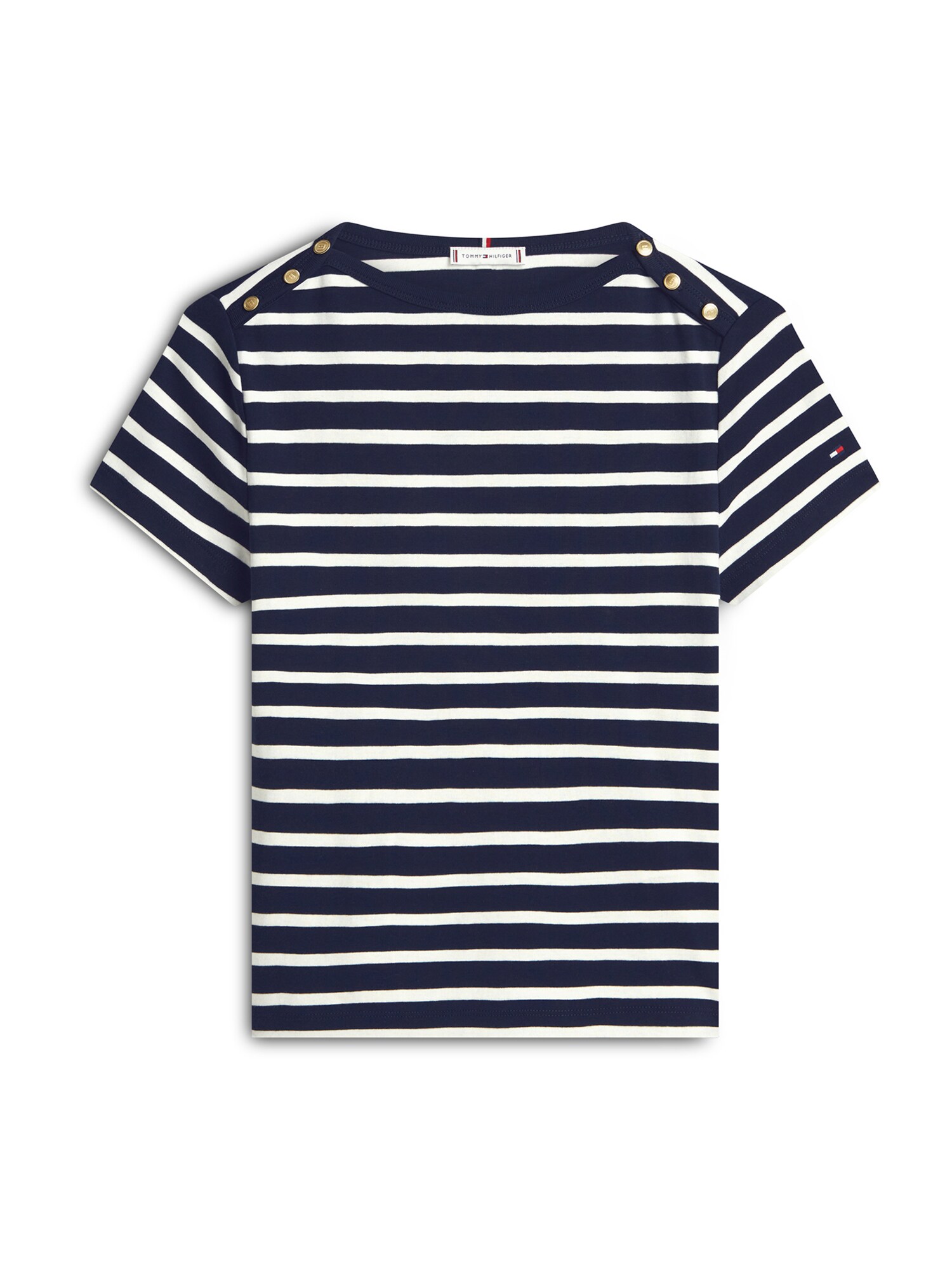 TOMMY HILFIGER Tricou  bleumarin / alb