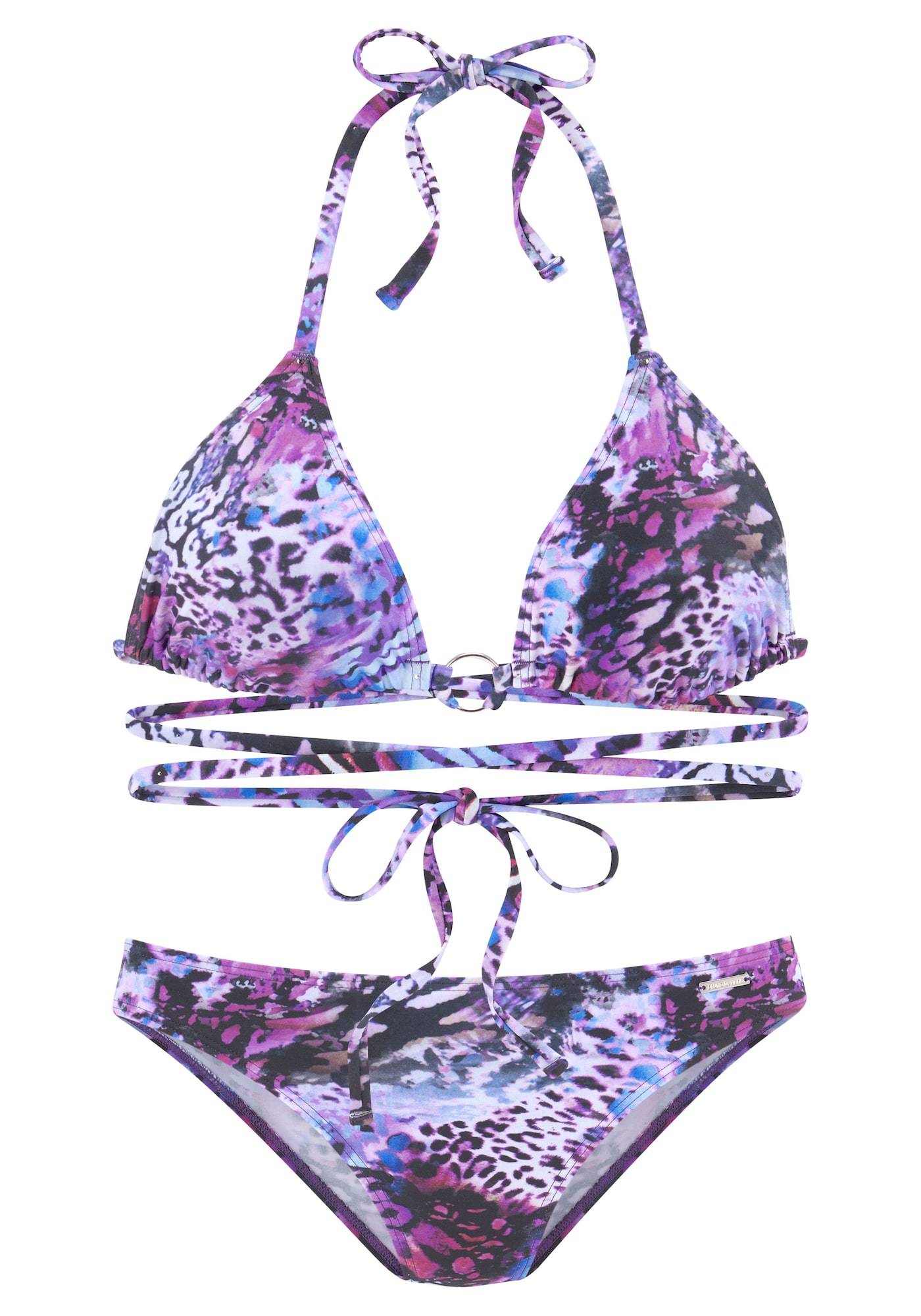 BRUNO BANANI Bikinis azuro spalva / antracito spalva / purpurinė / uogų spalva