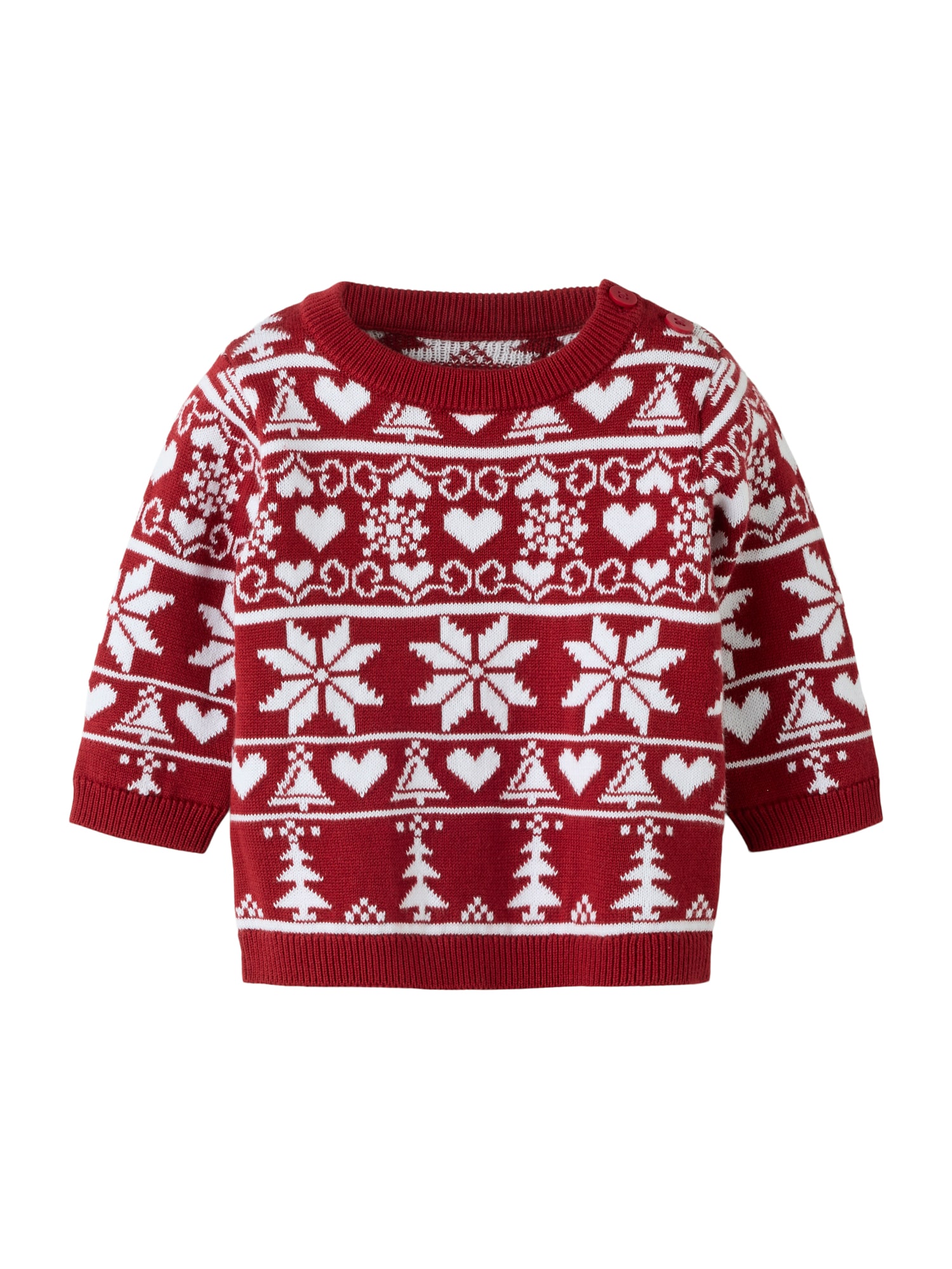 NAME IT Pulover NBNRismas roșu / alb