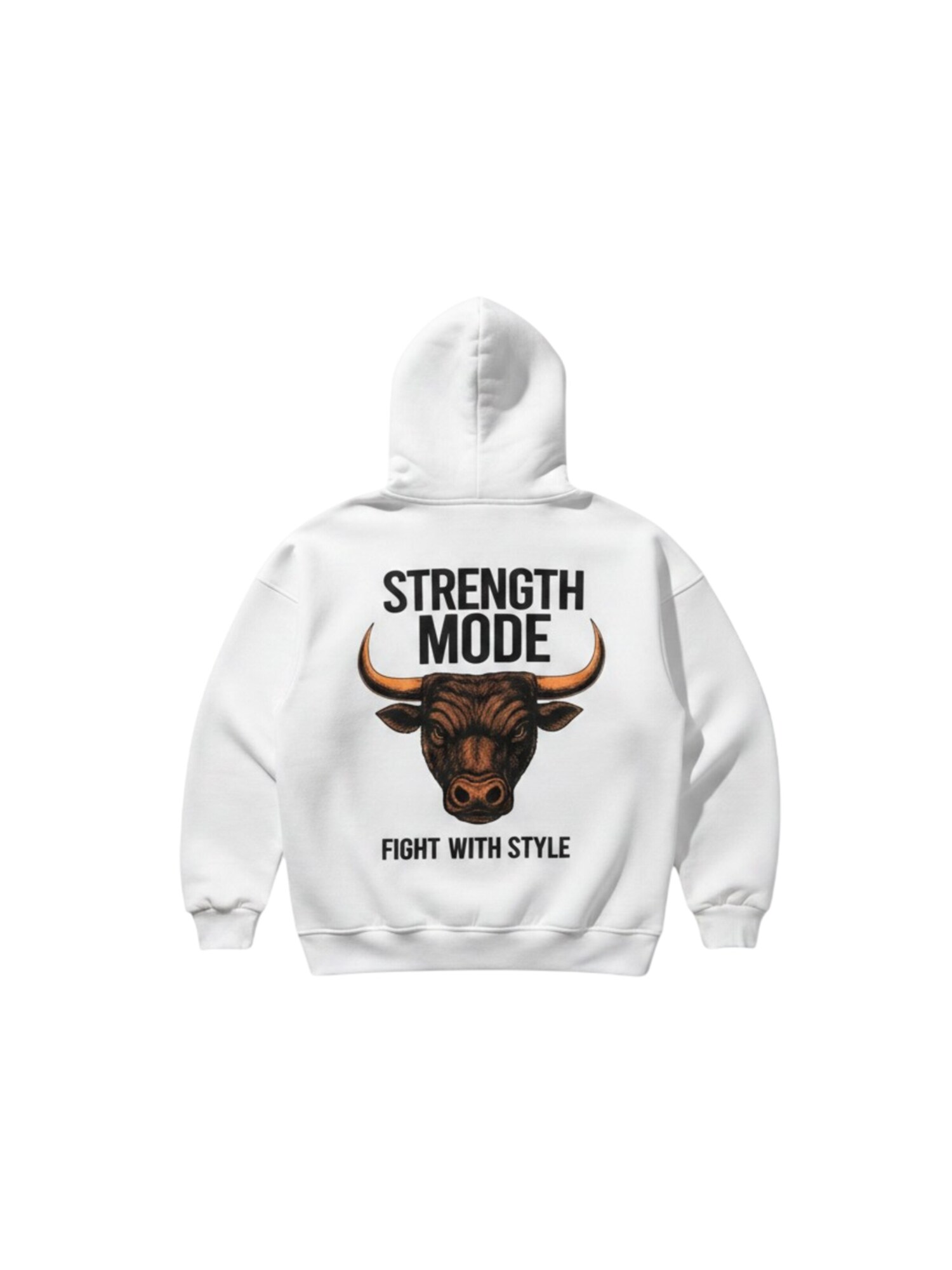 Kleidermafia Sudadera 'Oversize Strength Mode Hoodie - White' blanco
