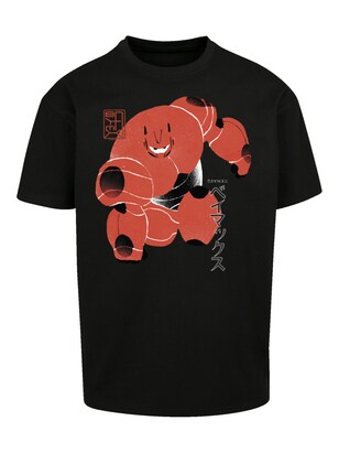 F4NT4STIC Shirt ‘Big Hero 6 Baymax Suite Pose’ Gemengde kleuren / Zwart