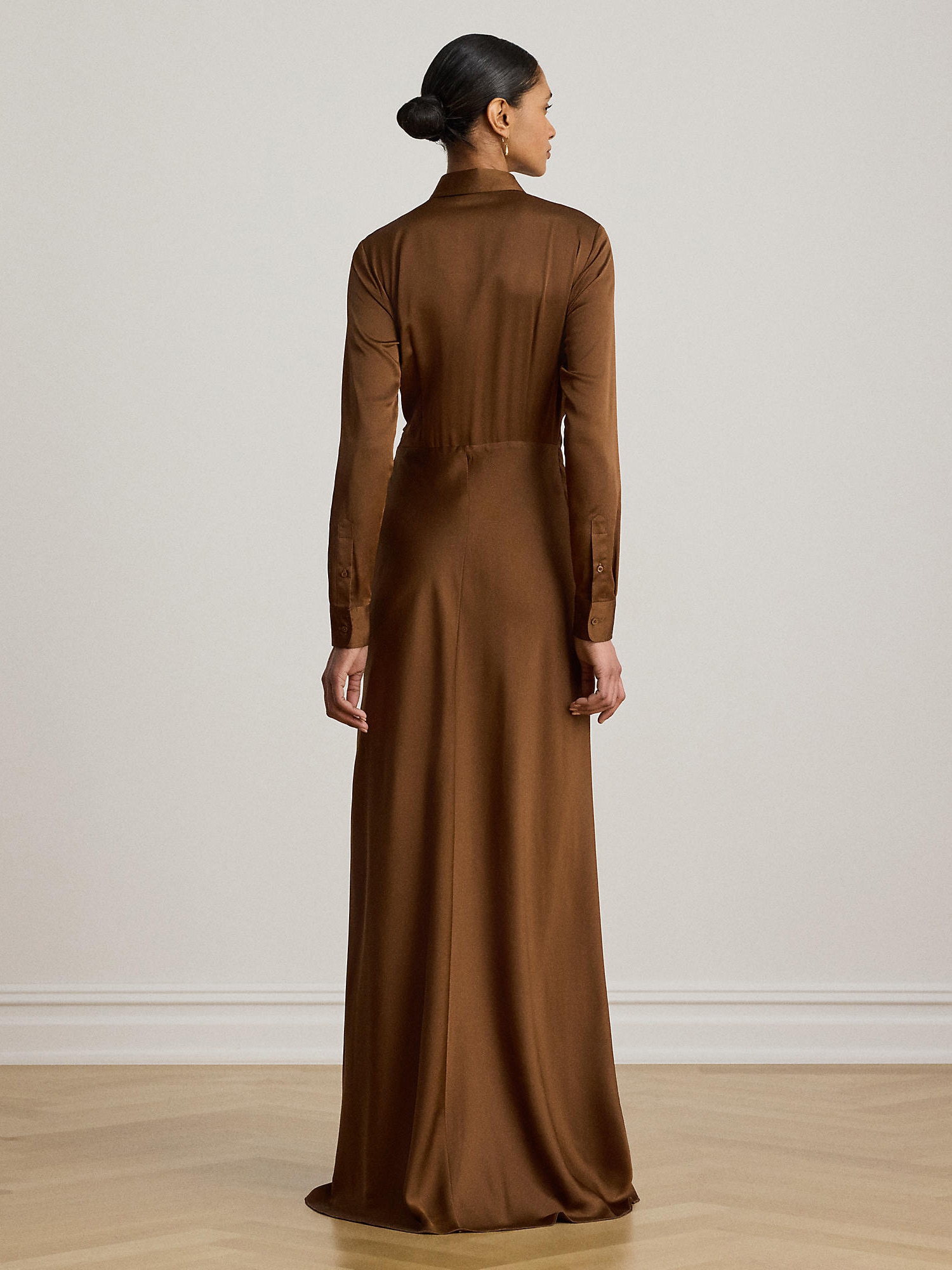 Lauren Ralph Lauren Vestido de noche chocolate – imagen 3