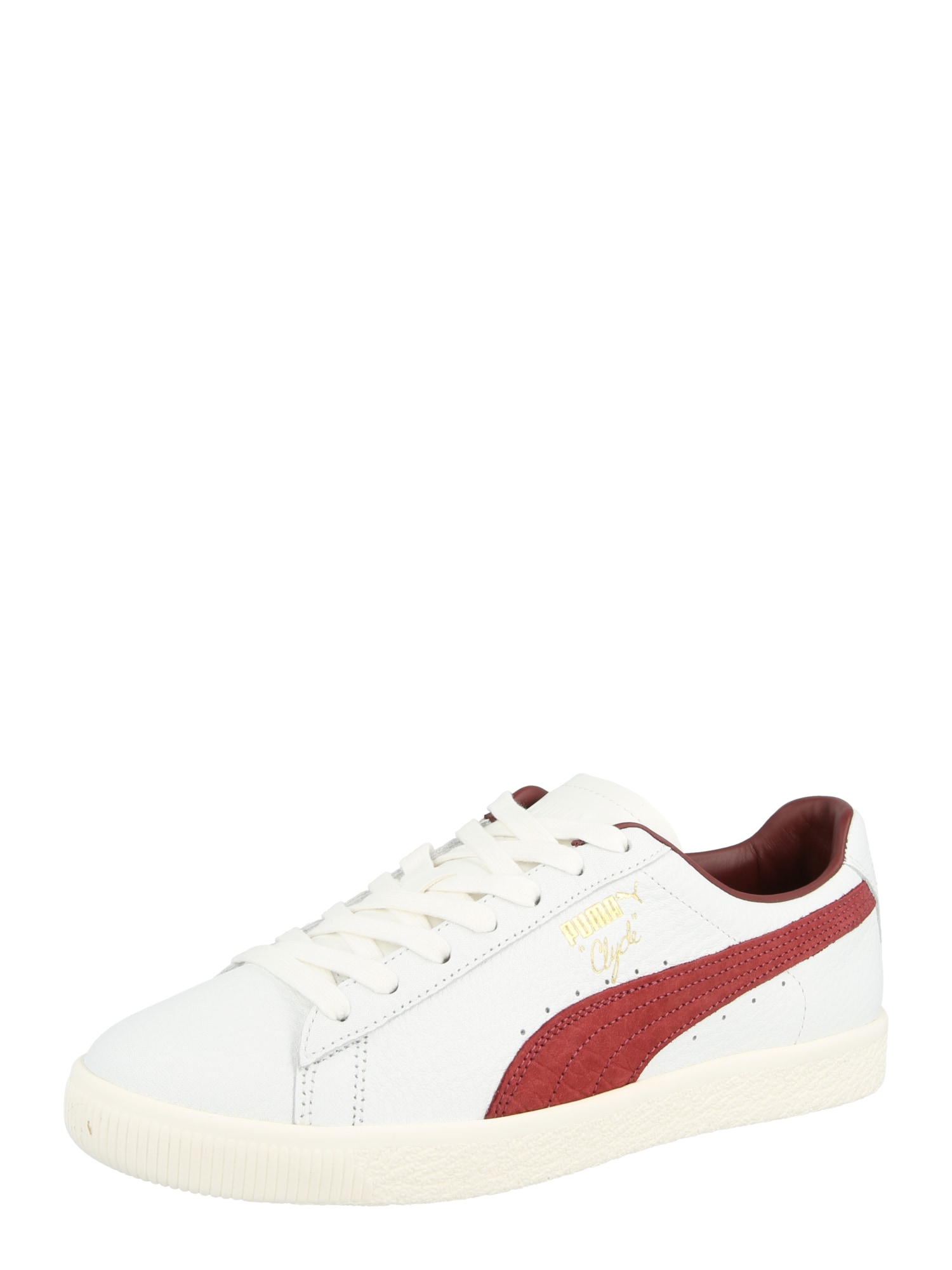 PUMA Sneaker low Clyde MII auriu / roșu ruginiu / alb