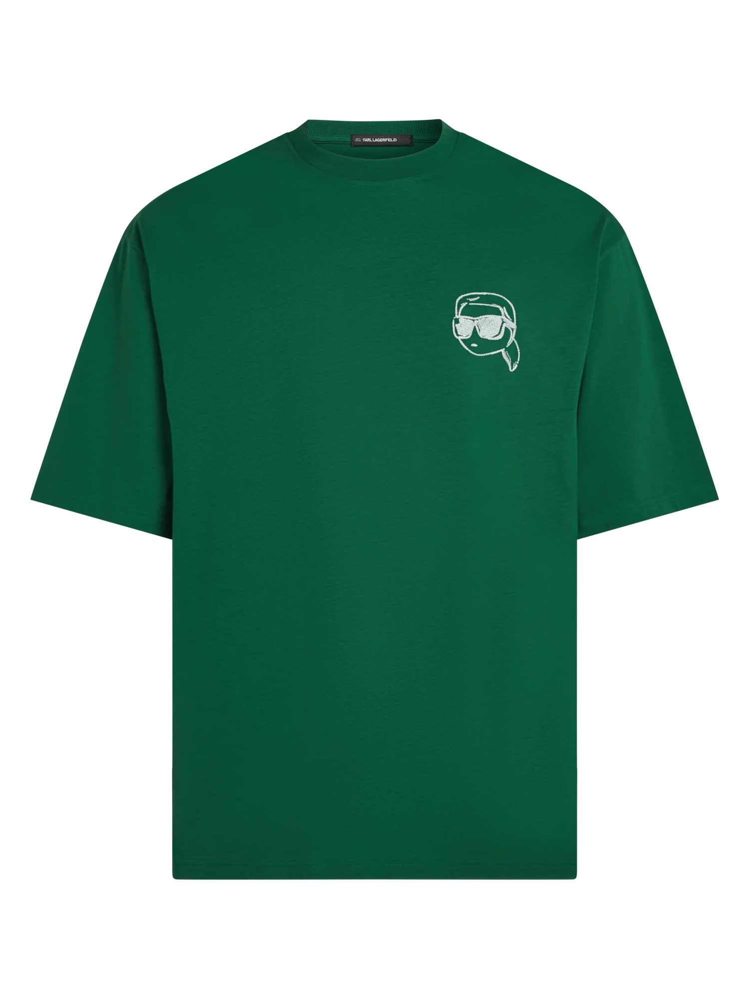 Karl Lagerfeld Tricou Ikon verde iarbă / alb