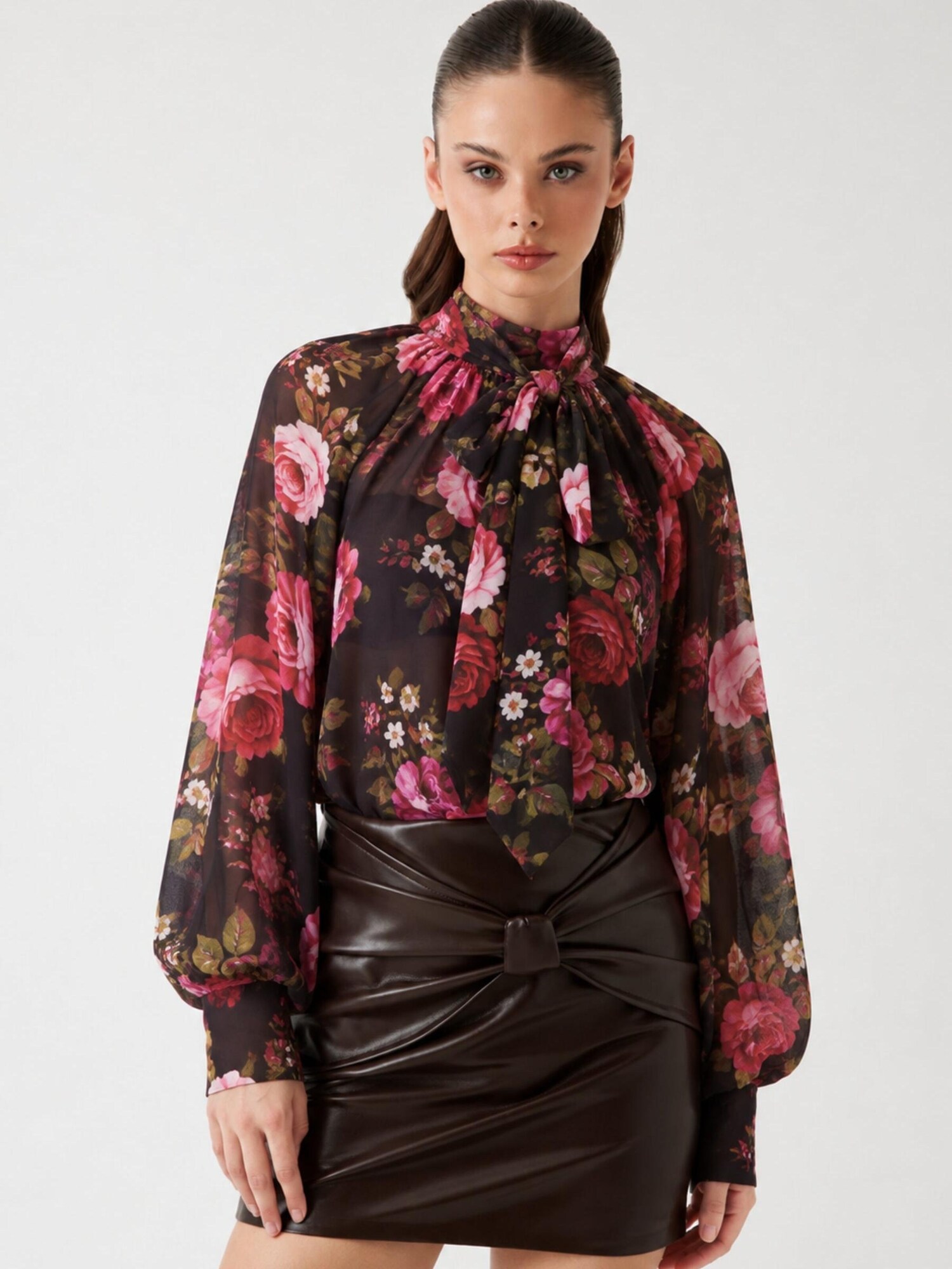 GUESS Blusa 'W5BH84W3022'  burdeos – imagen 4
