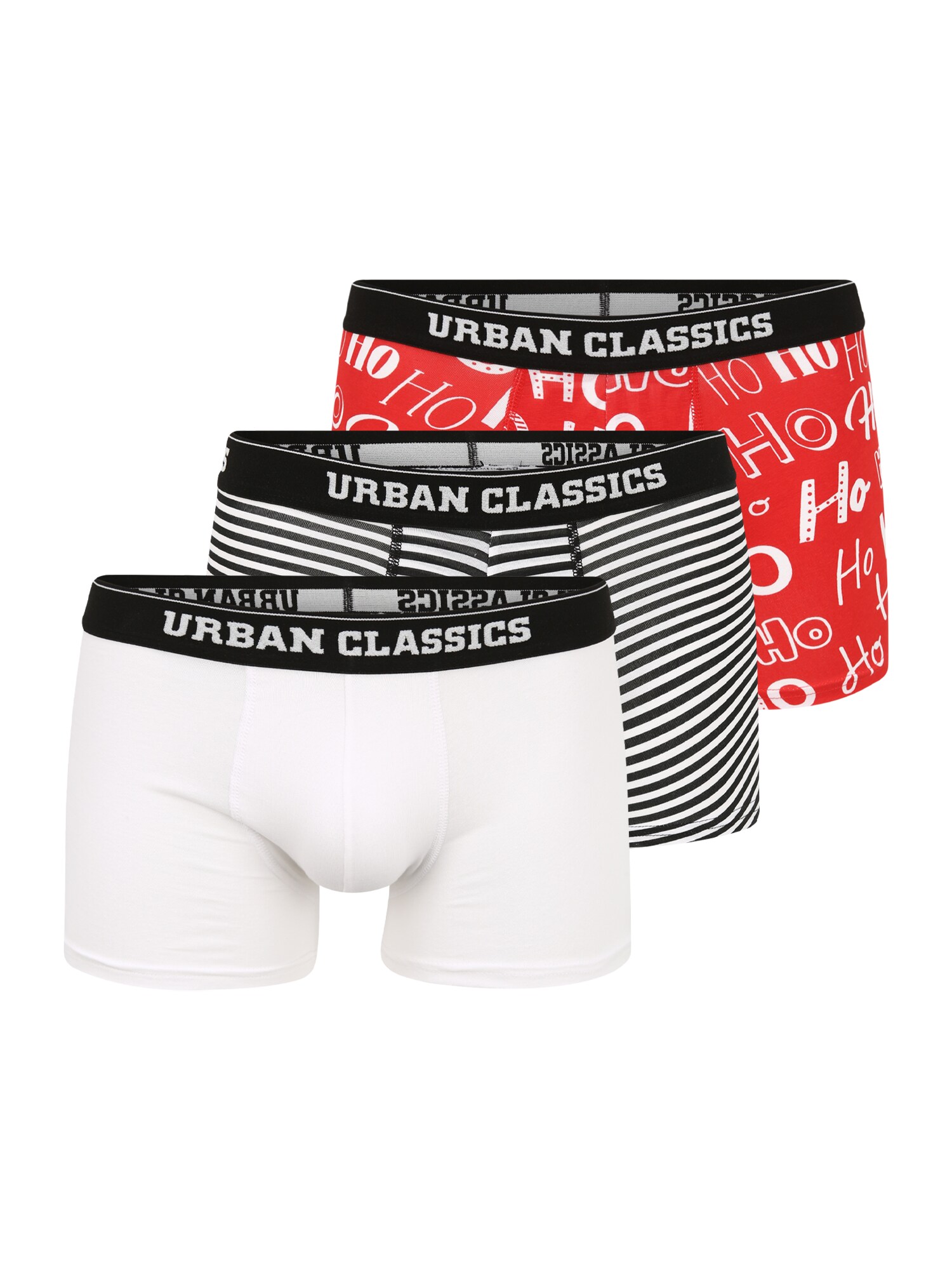 Urban Classics Boxer trumpikės  raudona / balta / juoda