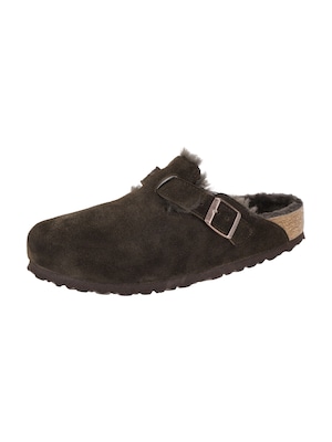 BIRKENSTOCK Zapatillas de casa 'Birkenstock Boston Shearling Pantolette braun Normal-Weit 1020567'  marrón