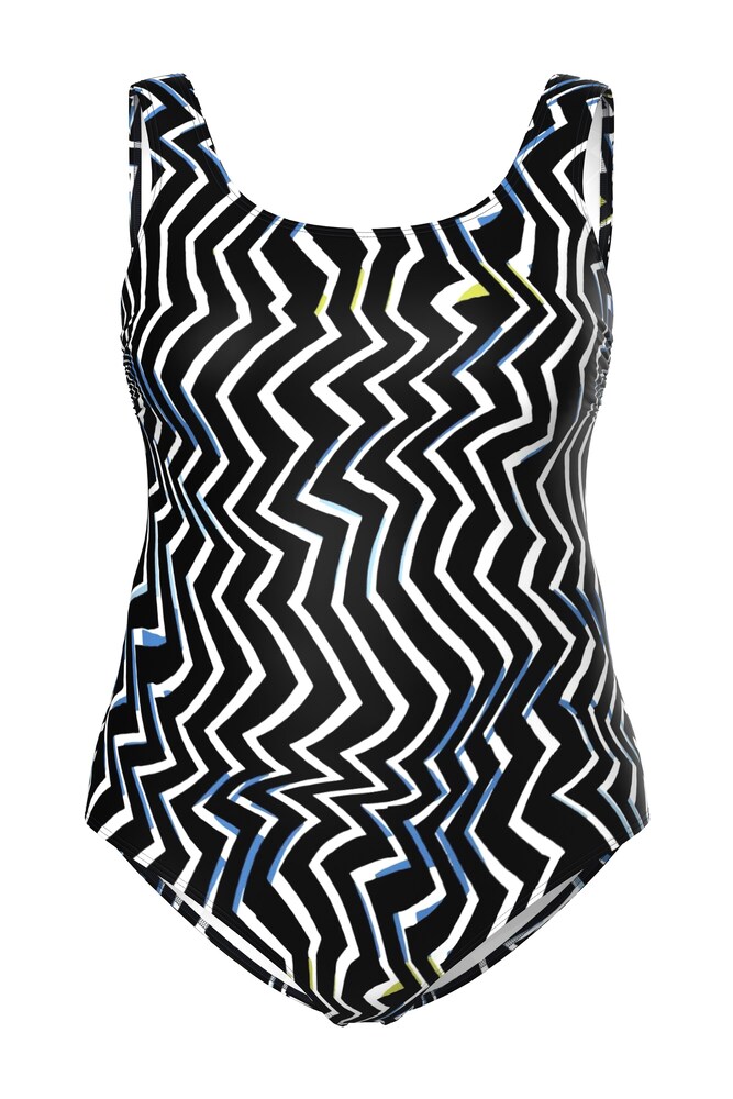 Ulla Popken Badeanzug Damen Größe 7XL/8XL blau / gelb / schwarz / weiß