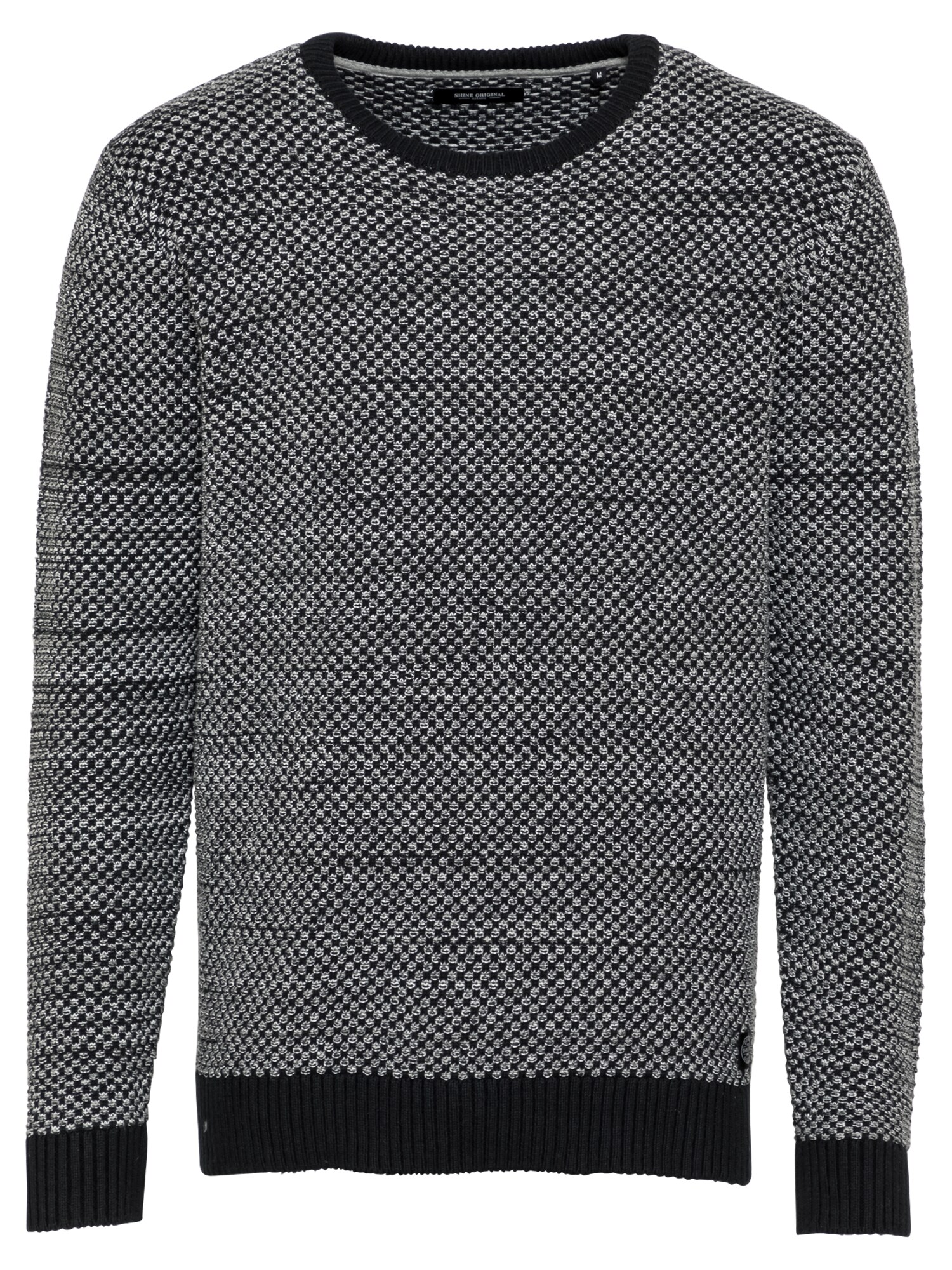 SHINE ORIGINAL Megztinis  margai juoda / balta