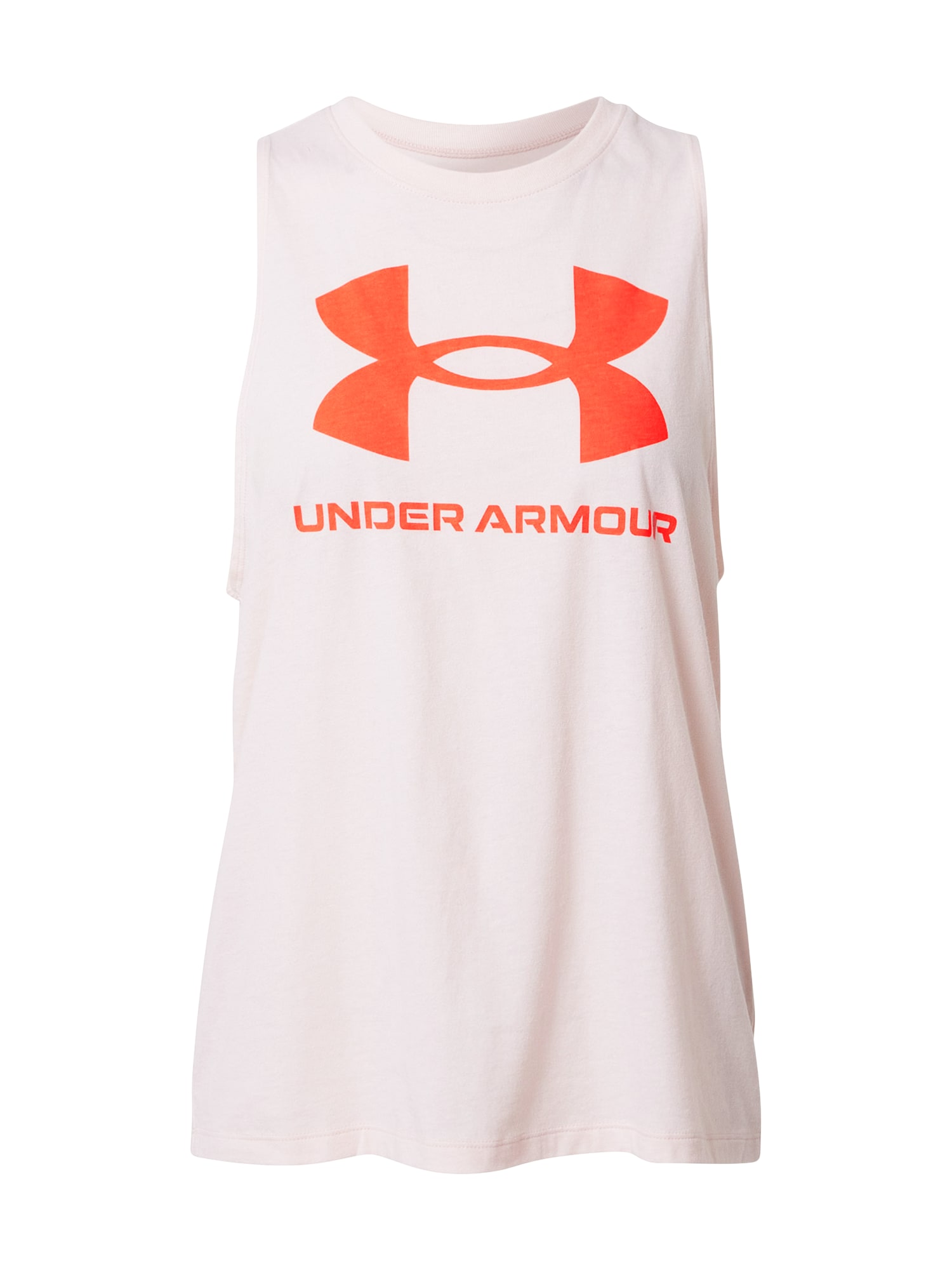 UNDER ARMOUR Sportiniai marškinėliai be rankovių  pastelinė rožinė / tamsiai oranžinė
